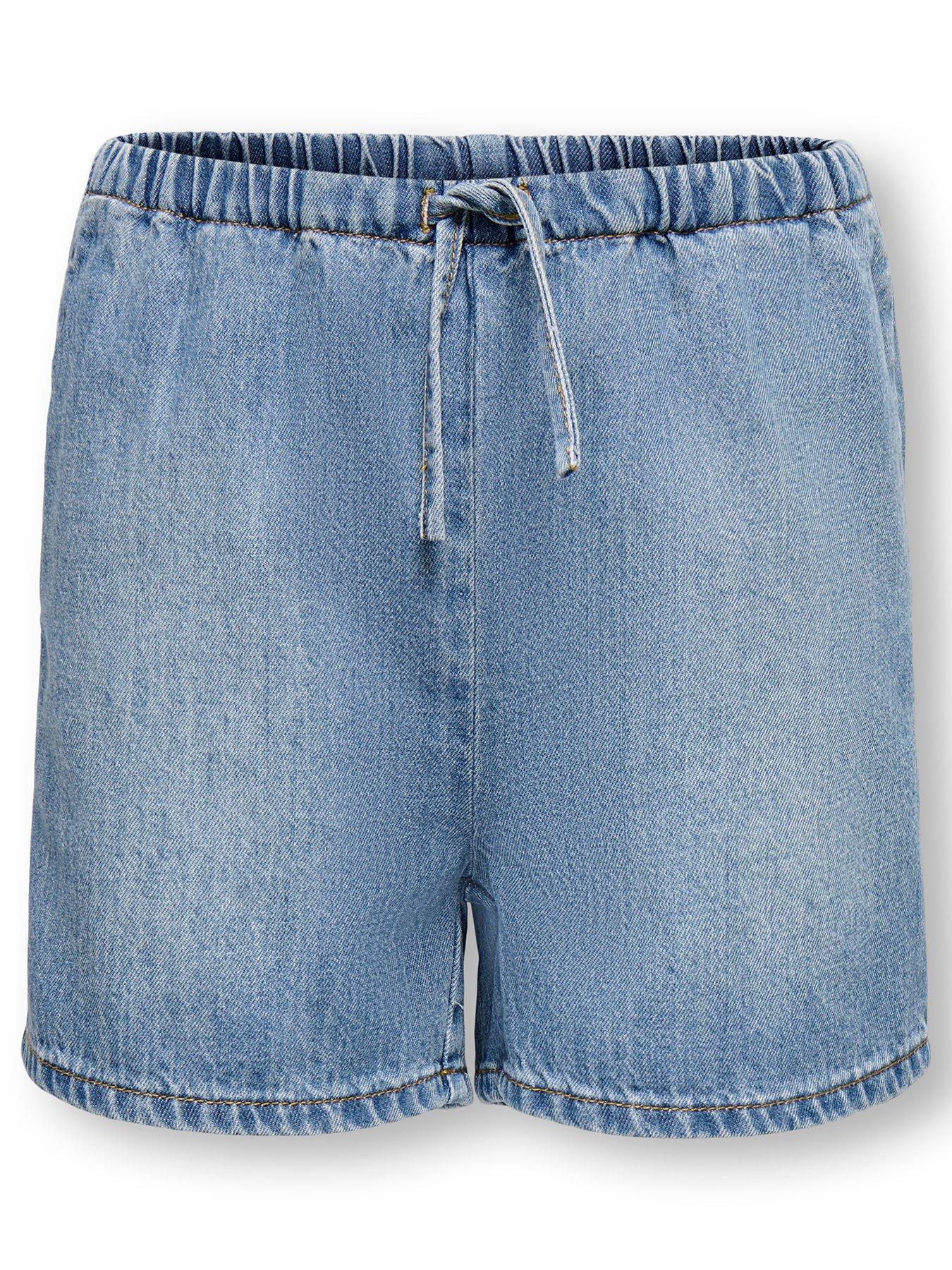 Image 1 of 3 of Only Kids Girls Pull On Denim Shorts - Blue
