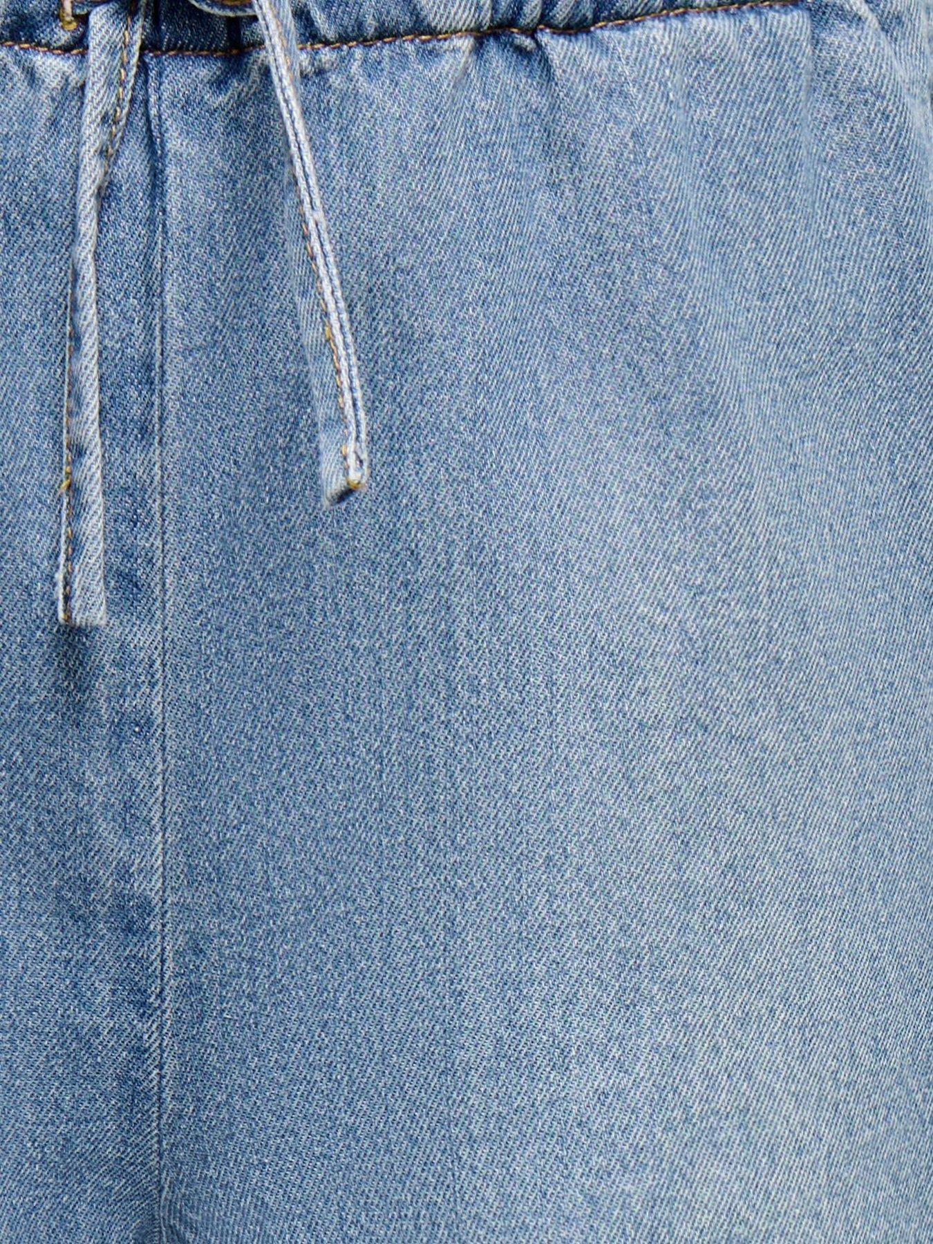 Image 3 of 3 of Only Kids Girls Pull On Denim Shorts - Blue