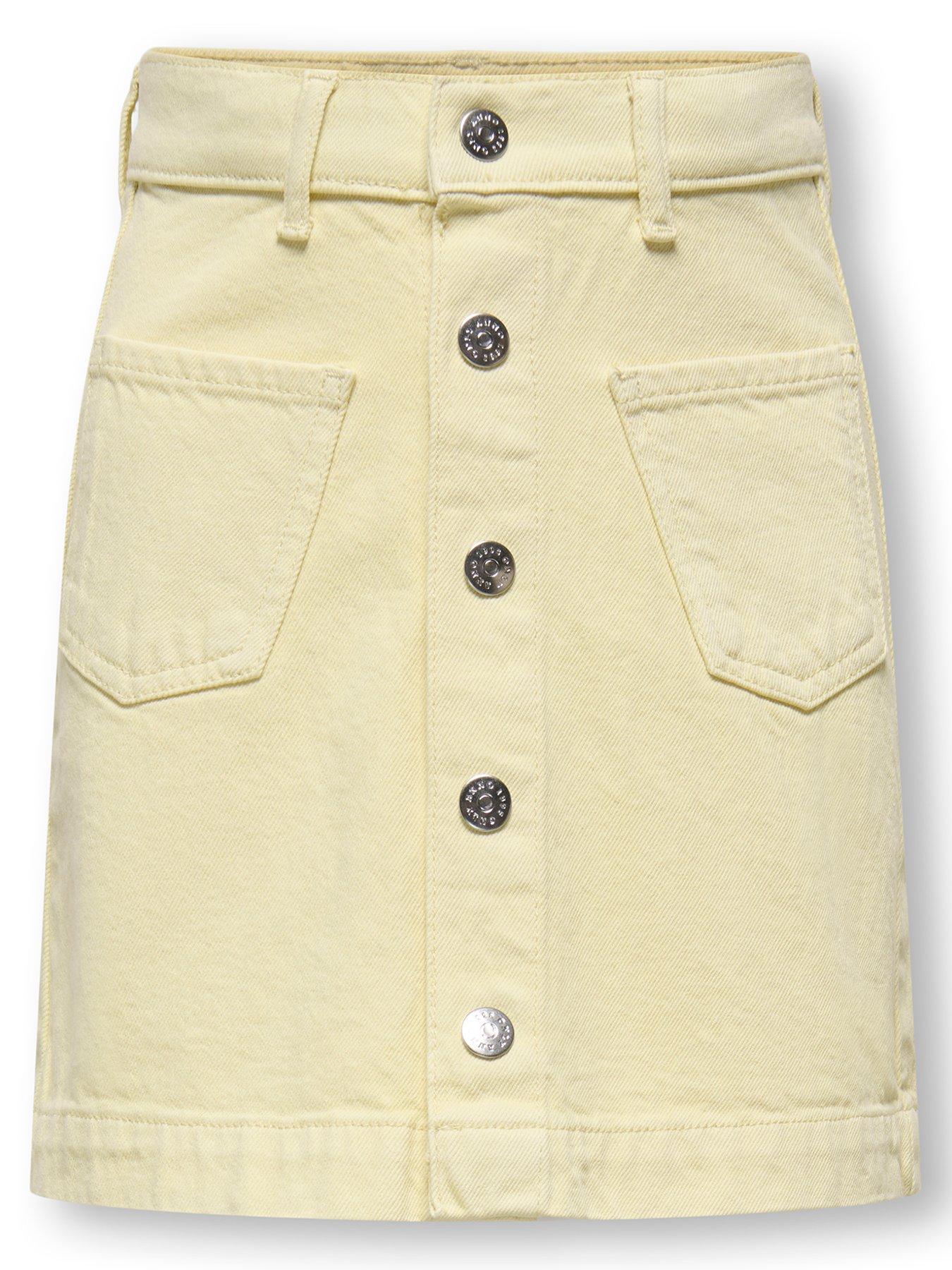 Only Kids Girls Denim Skirt - Yellow