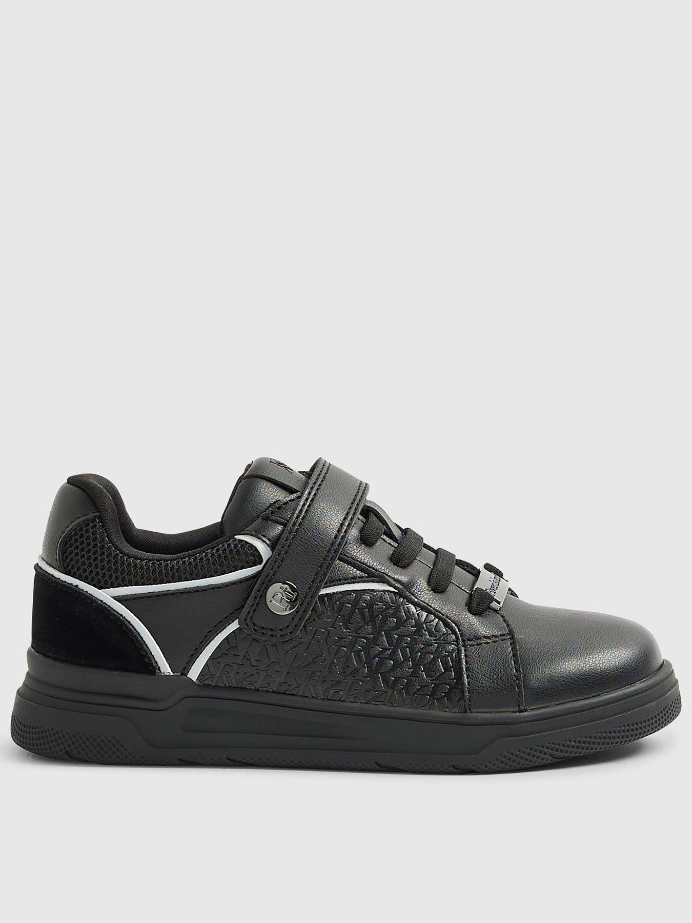 river-island-older-boy-ri-embossed-trainer-blackfront