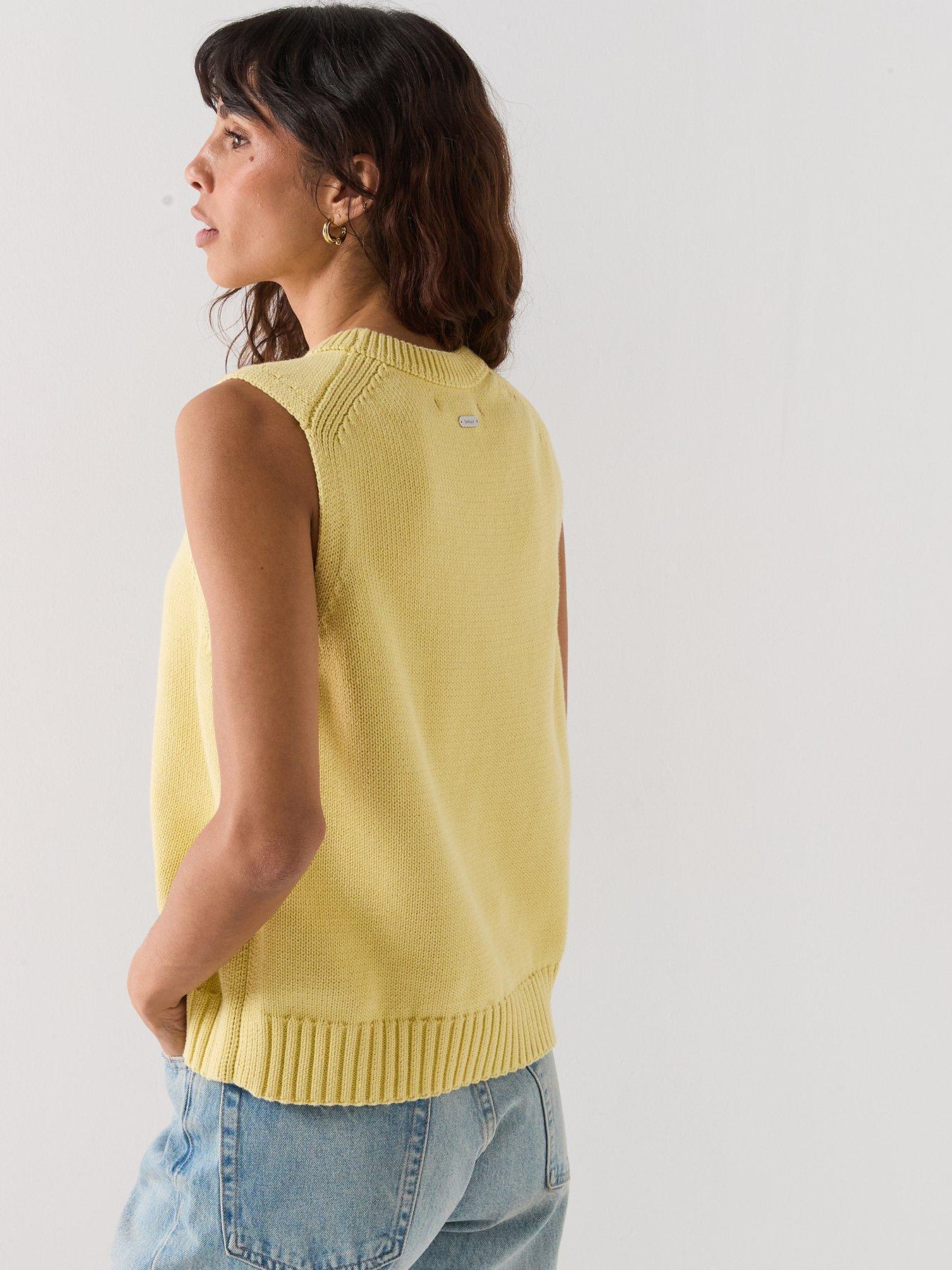 Image 2 of 6 of Barbour Avon Knitted Vest - Citrus Yellow
