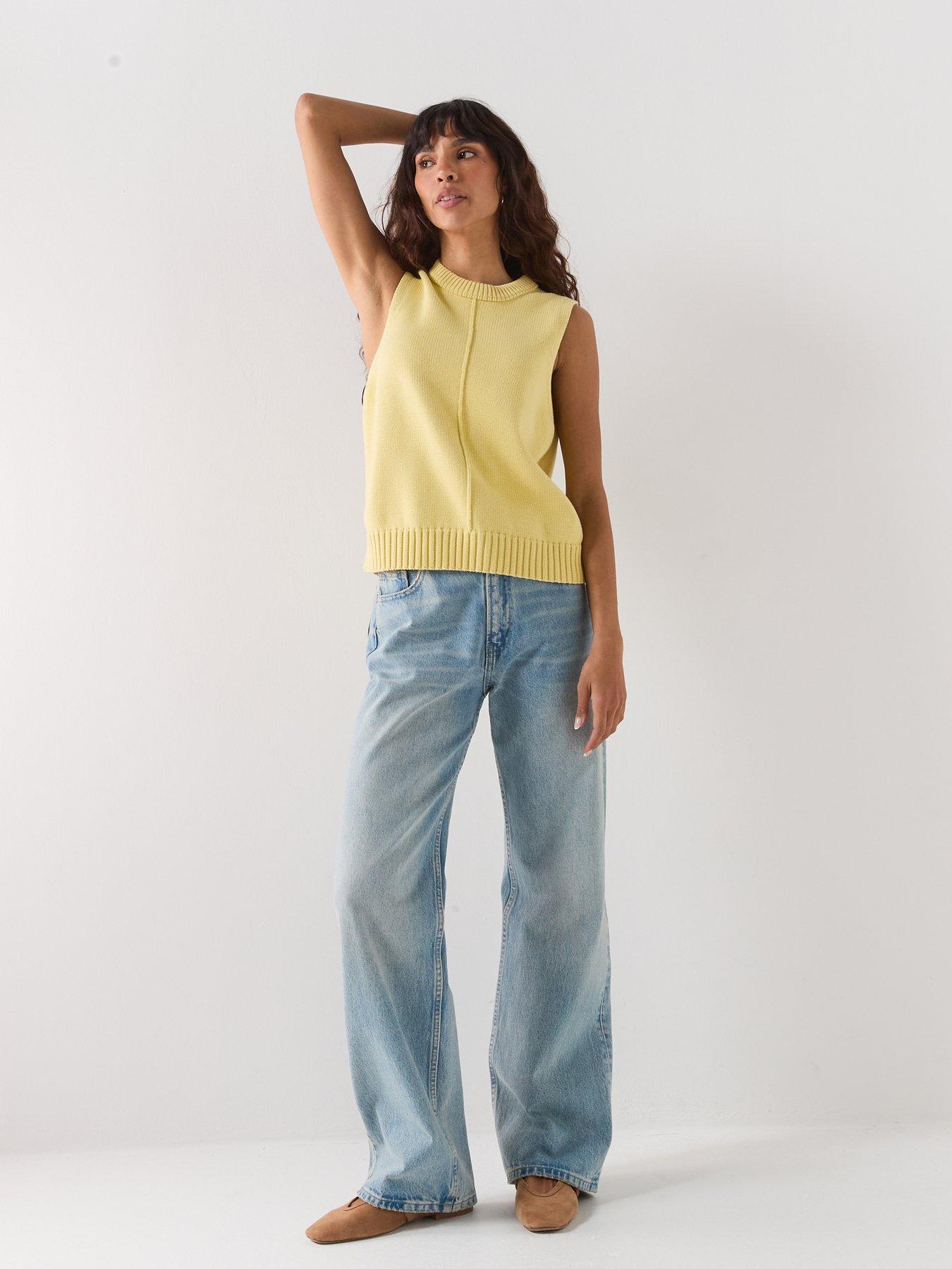 Image 3 of 6 of Barbour Avon Knitted Vest - Citrus Yellow