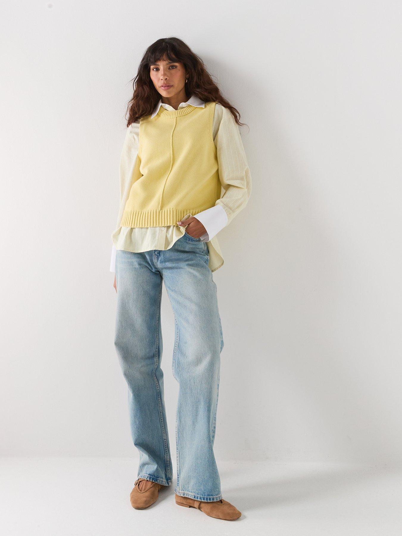 Image 4 of 6 of Barbour Avon Knitted Vest - Citrus Yellow