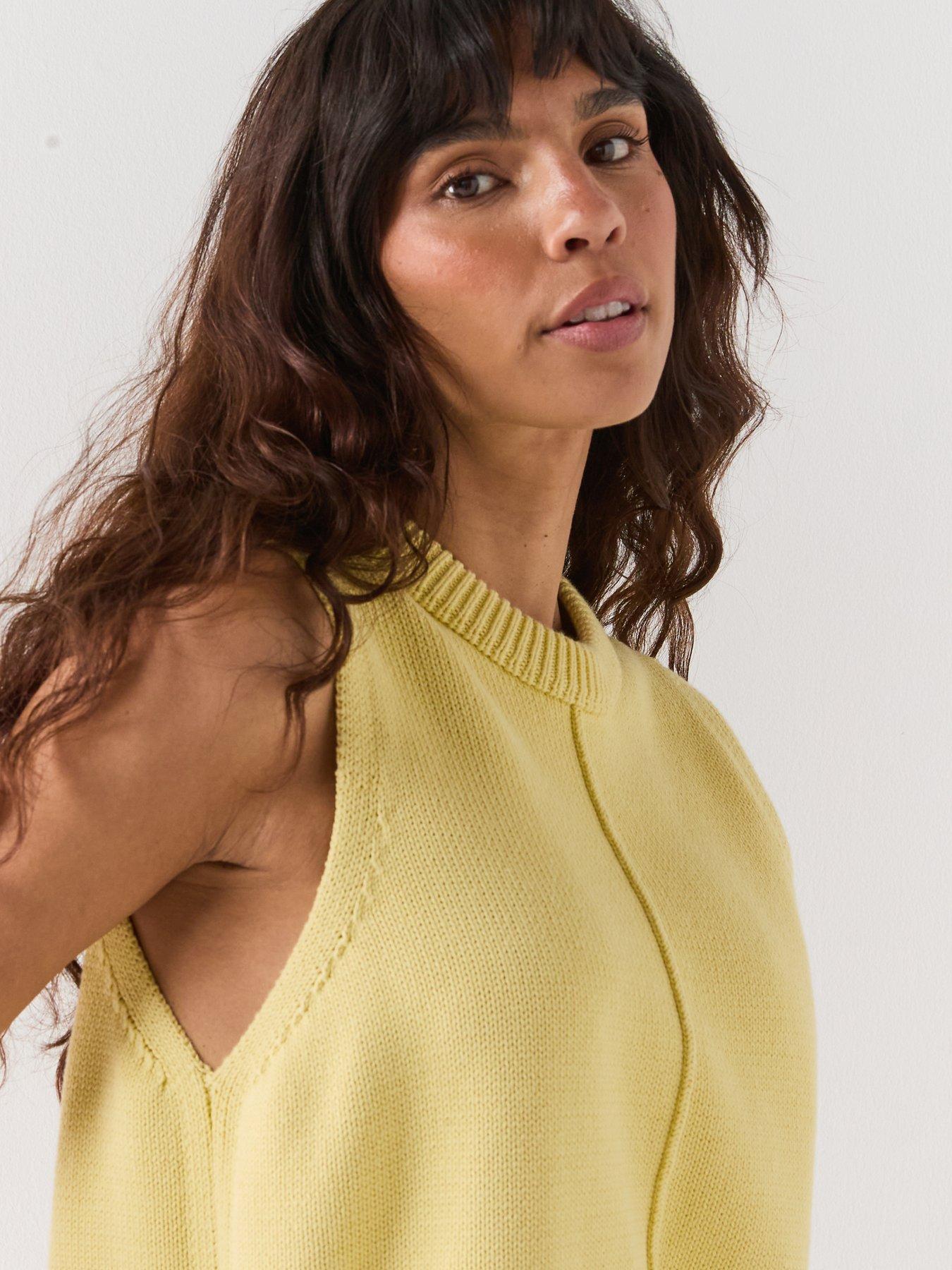 Image 5 of 6 of Barbour Avon Knitted Vest - Citrus Yellow