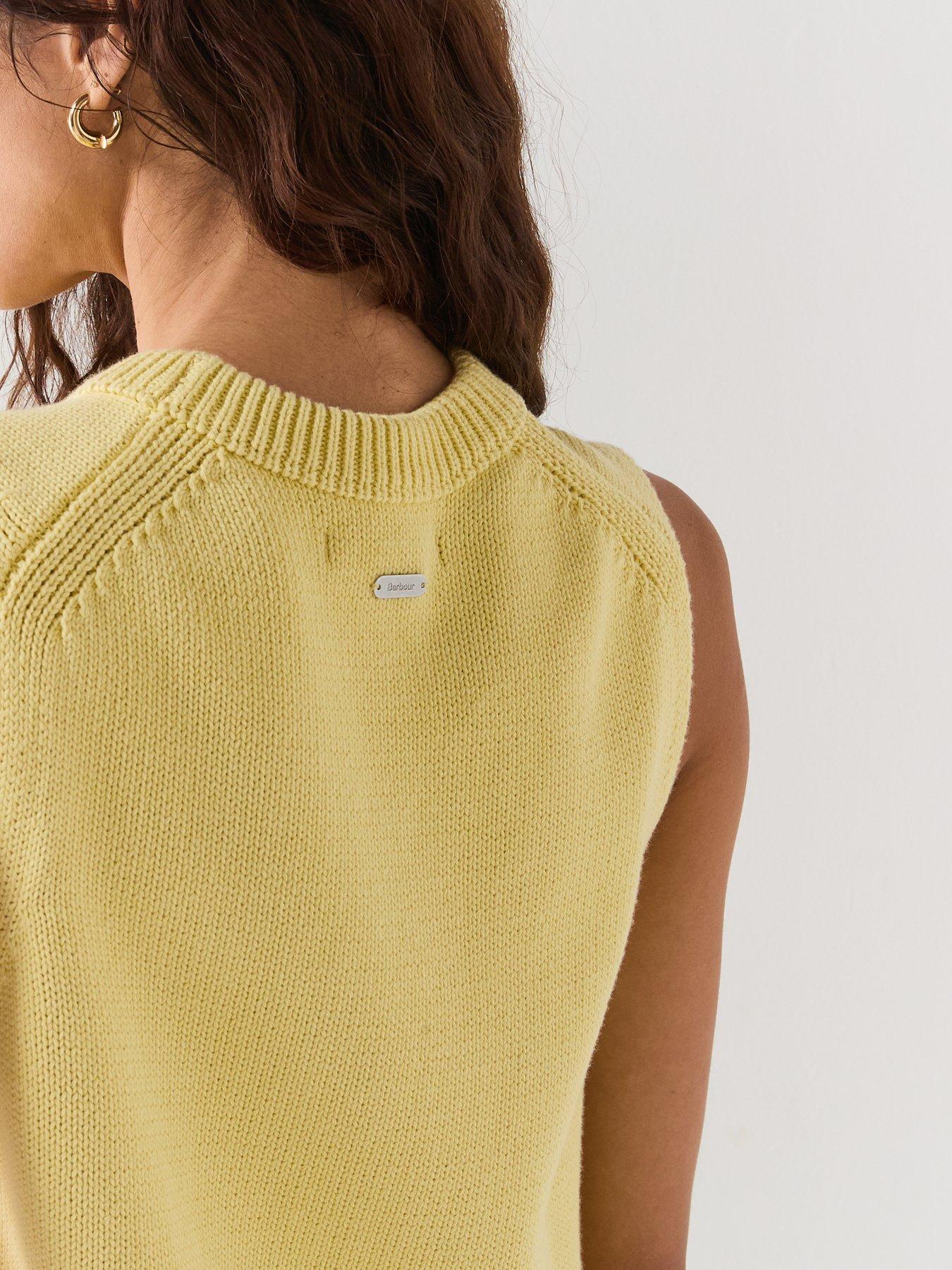 Image 6 of 6 of Barbour Avon Knitted Vest - Citrus Yellow