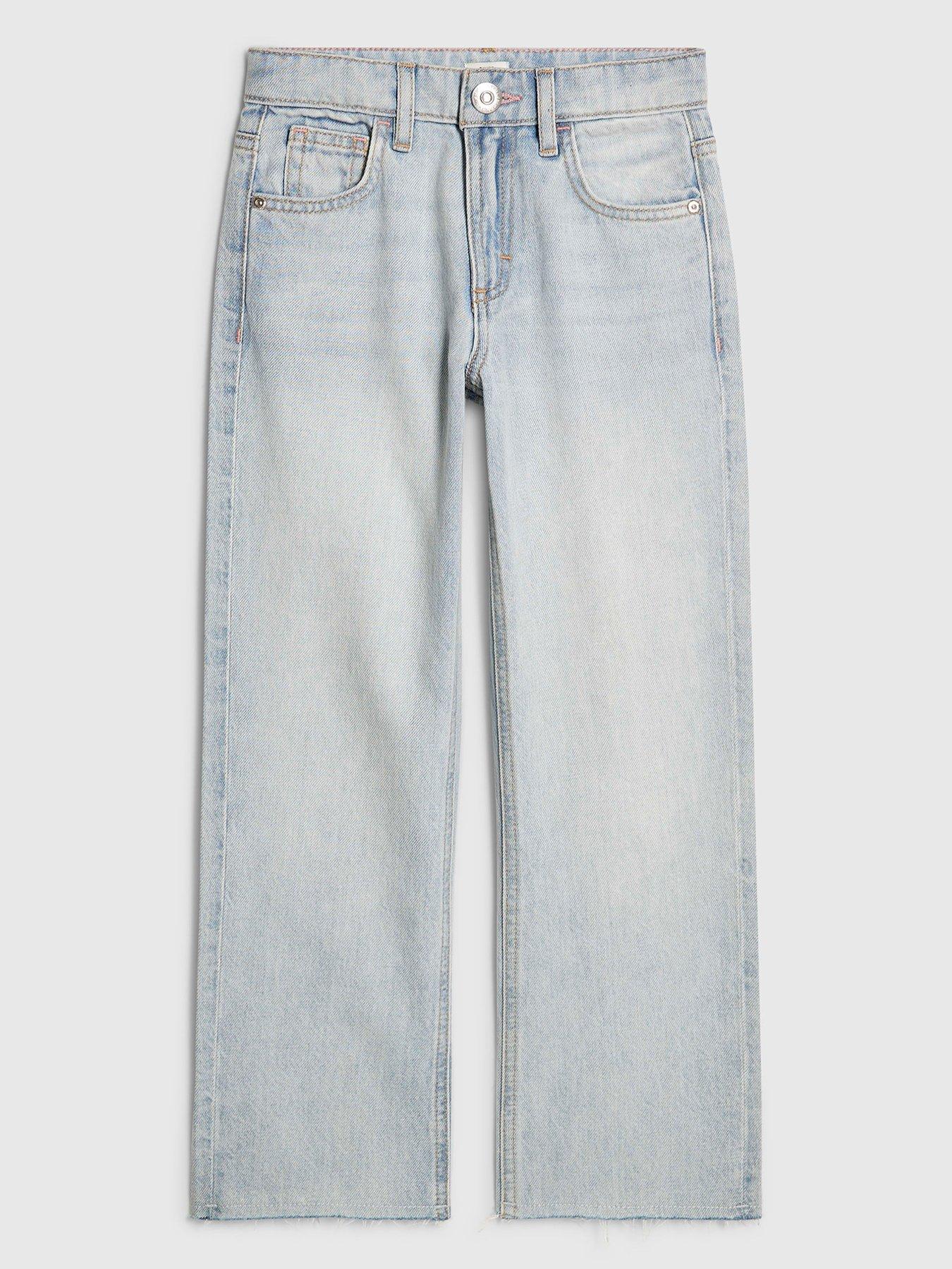 River Island Older Girls Straight Jeans - Blue