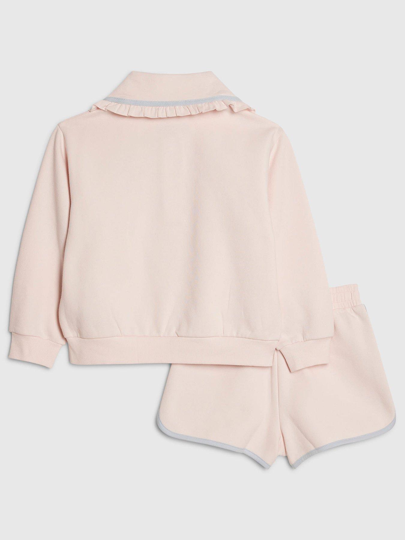 Image 2 of 5 of River Island Older Girls Collared Sweatshirt Set - Pink