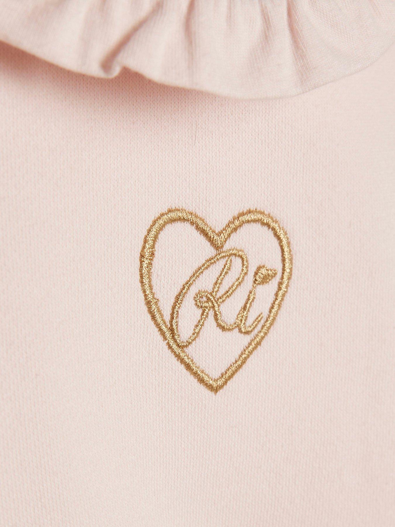 Image 5 of 5 of River Island Older Girls Collared Sweatshirt Set - Pink