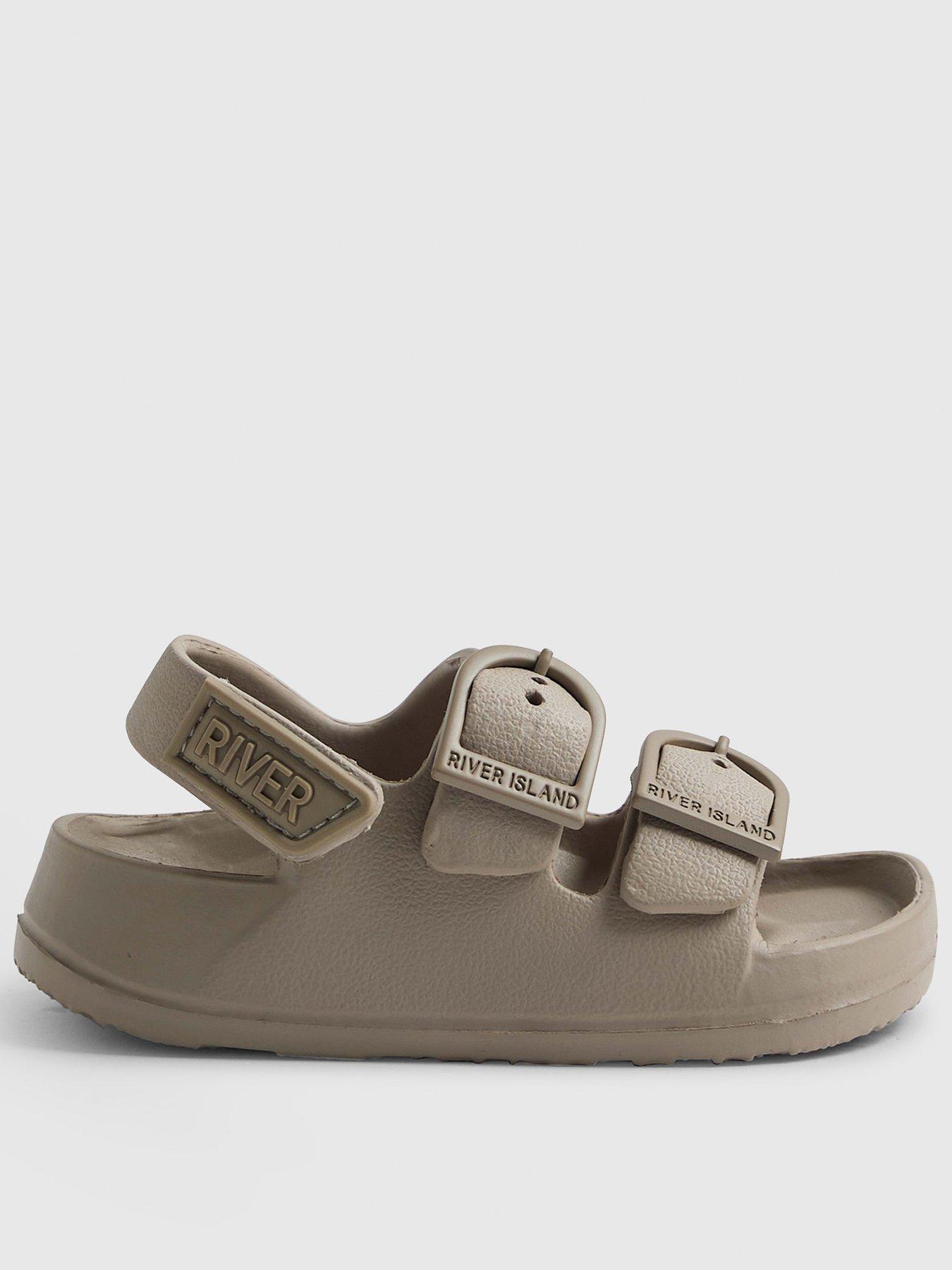 river-island-mini-boys-moulded-double-strap-sliders-beige
