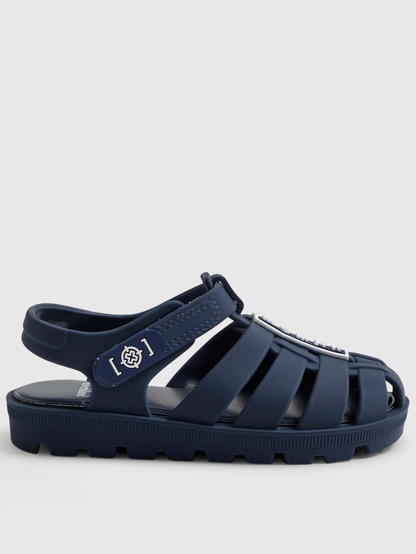 river-island-mini-boys-caged-jelly-sandals-navyfront