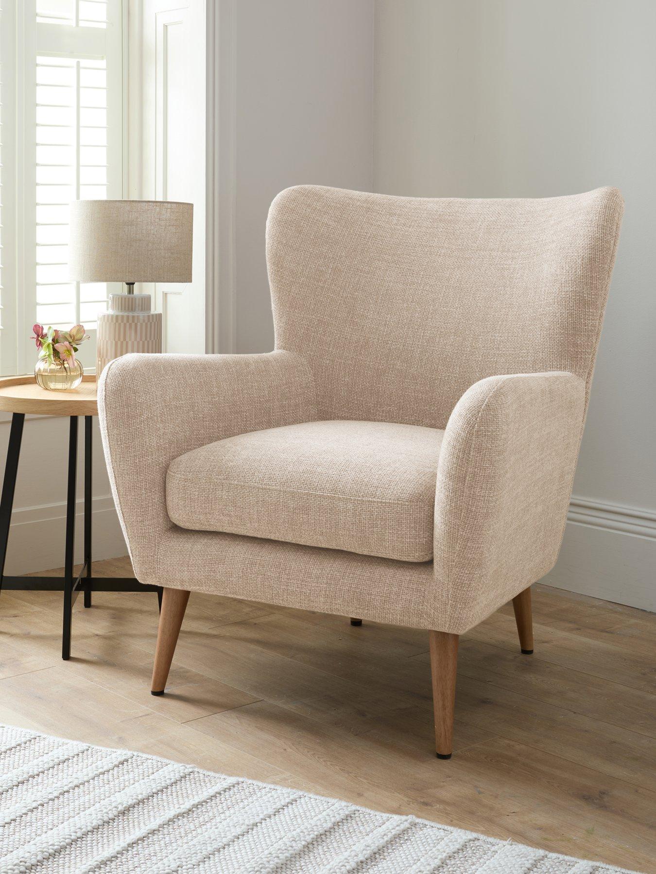 The Very Collection Dove Chunky Weave Wing Chair