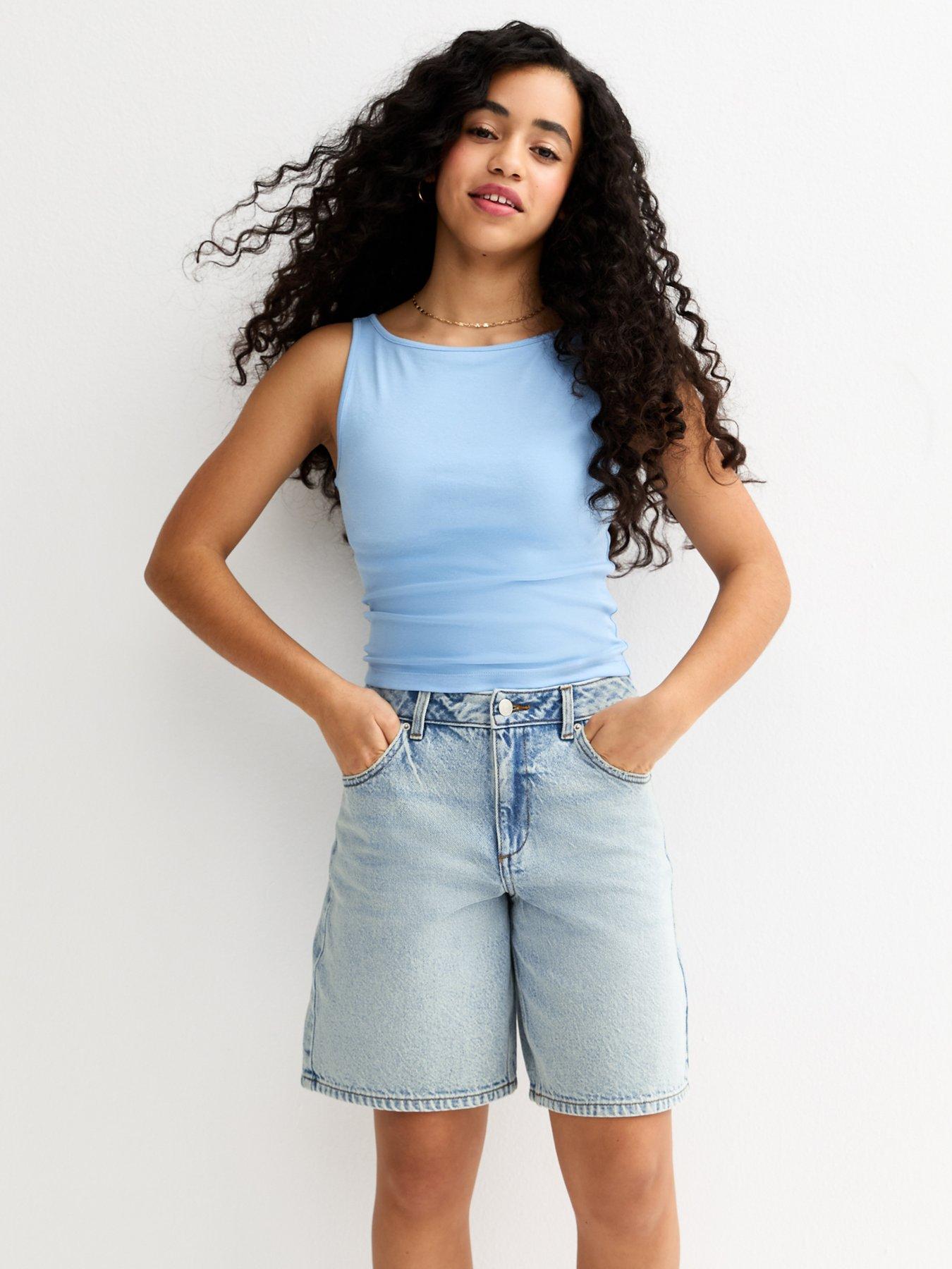 Image 4 of 4 of New Look 915 Girls Blue Denim Jorts