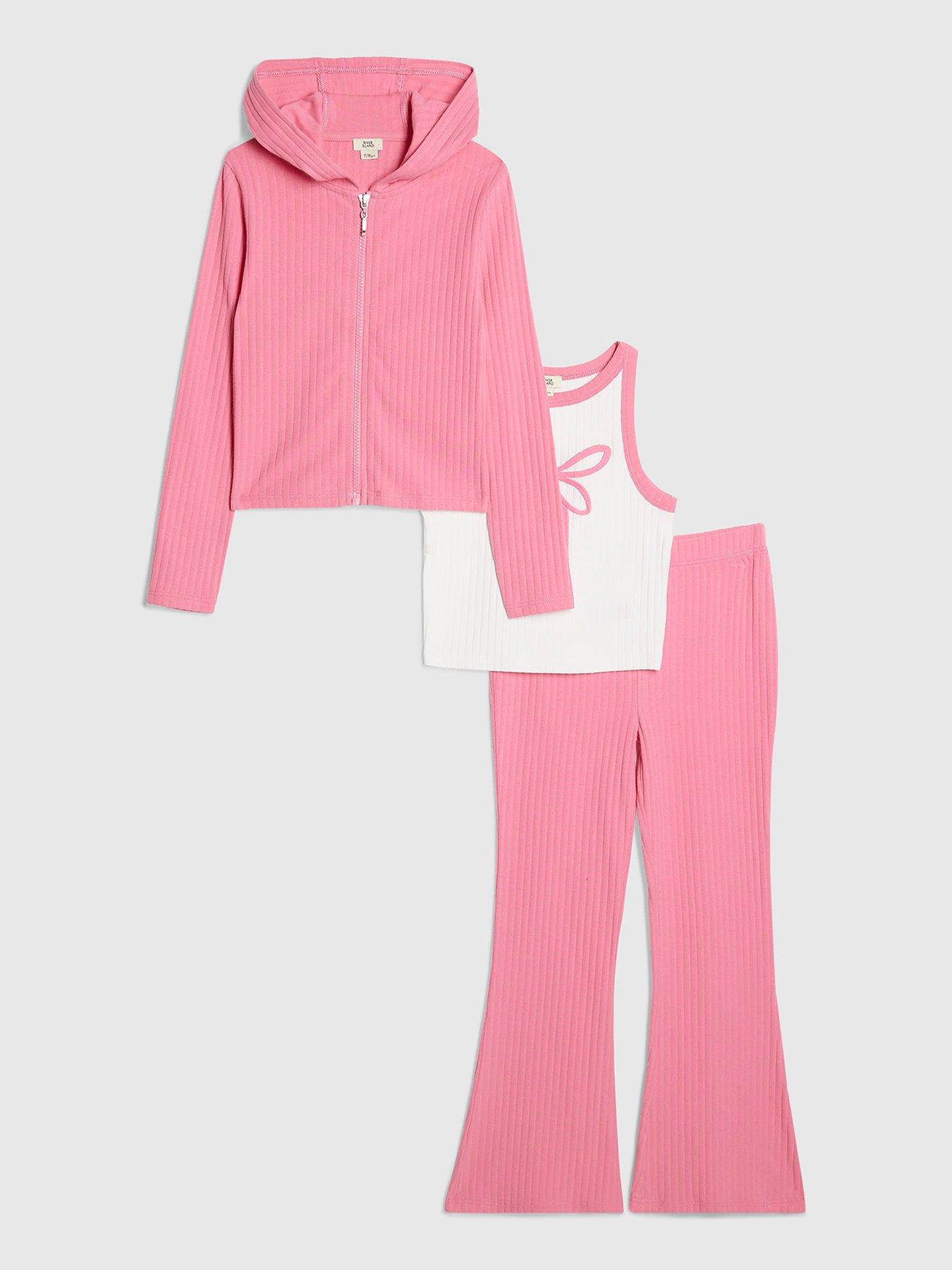 river-island-older-girls-bow-ribbed-3-piece-set-pink