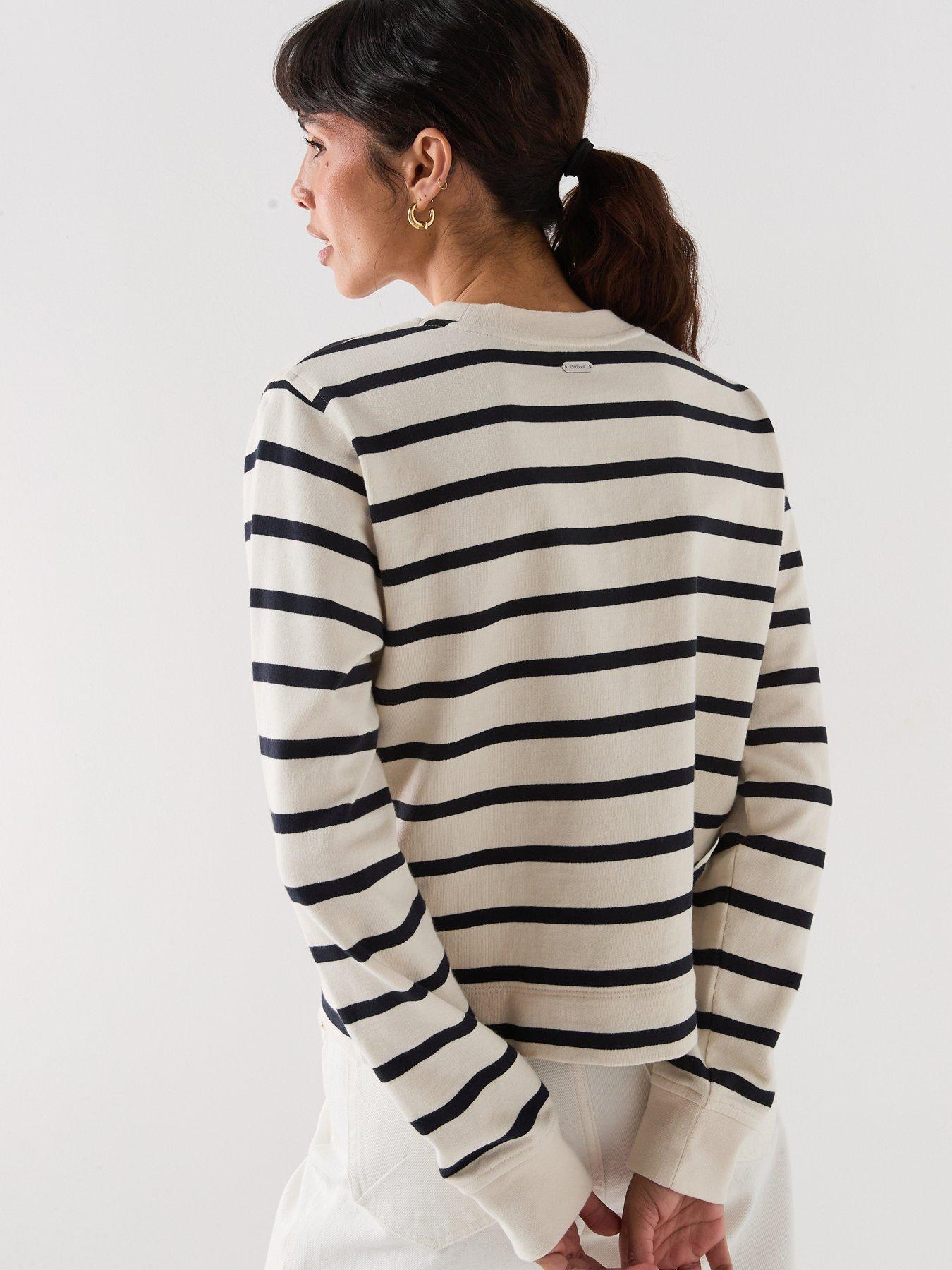 Image 2 of 6 of Barbour Aylesby Striped Sweatshirt - Navy