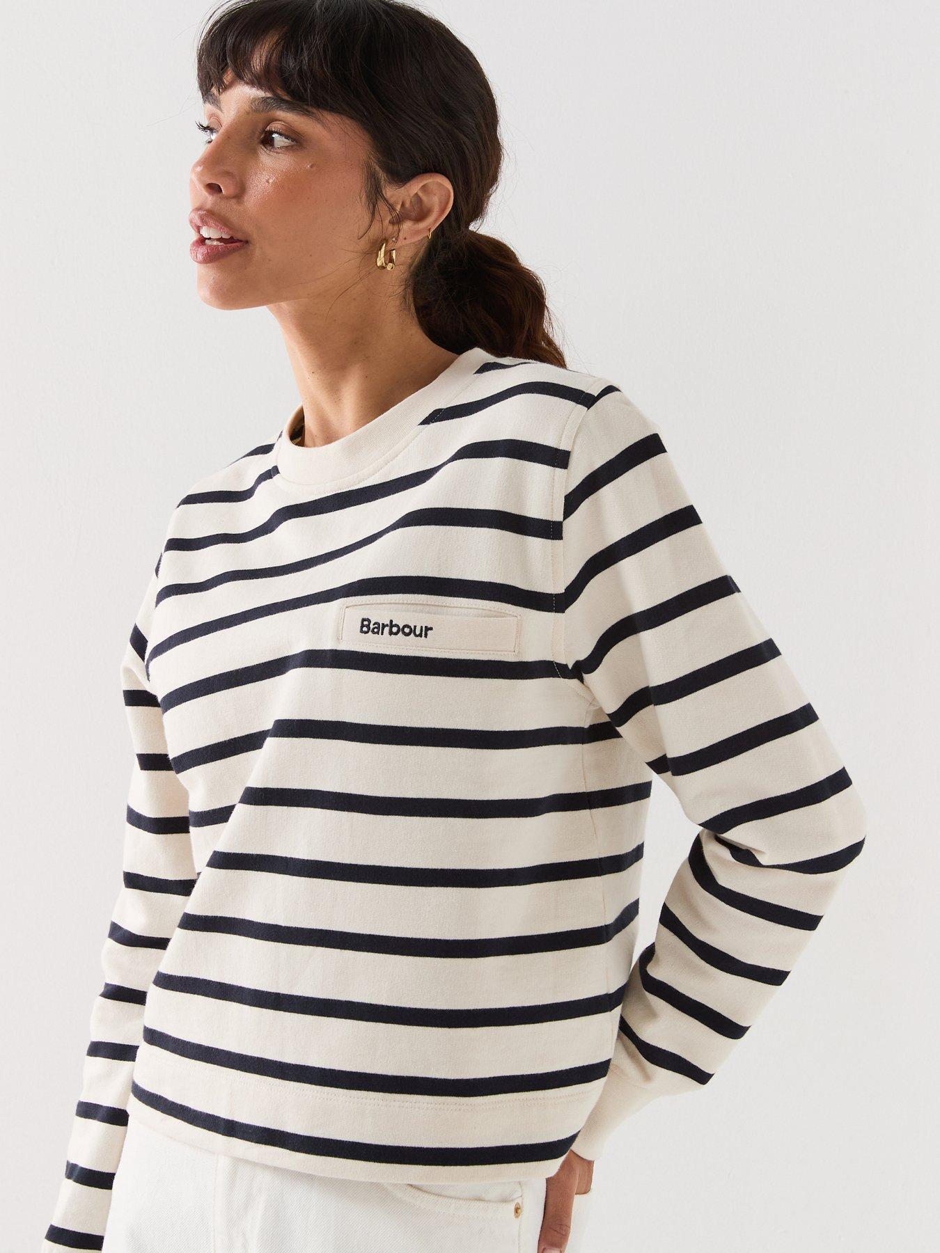 Image 5 of 6 of Barbour Aylesby Striped Sweatshirt - Navy