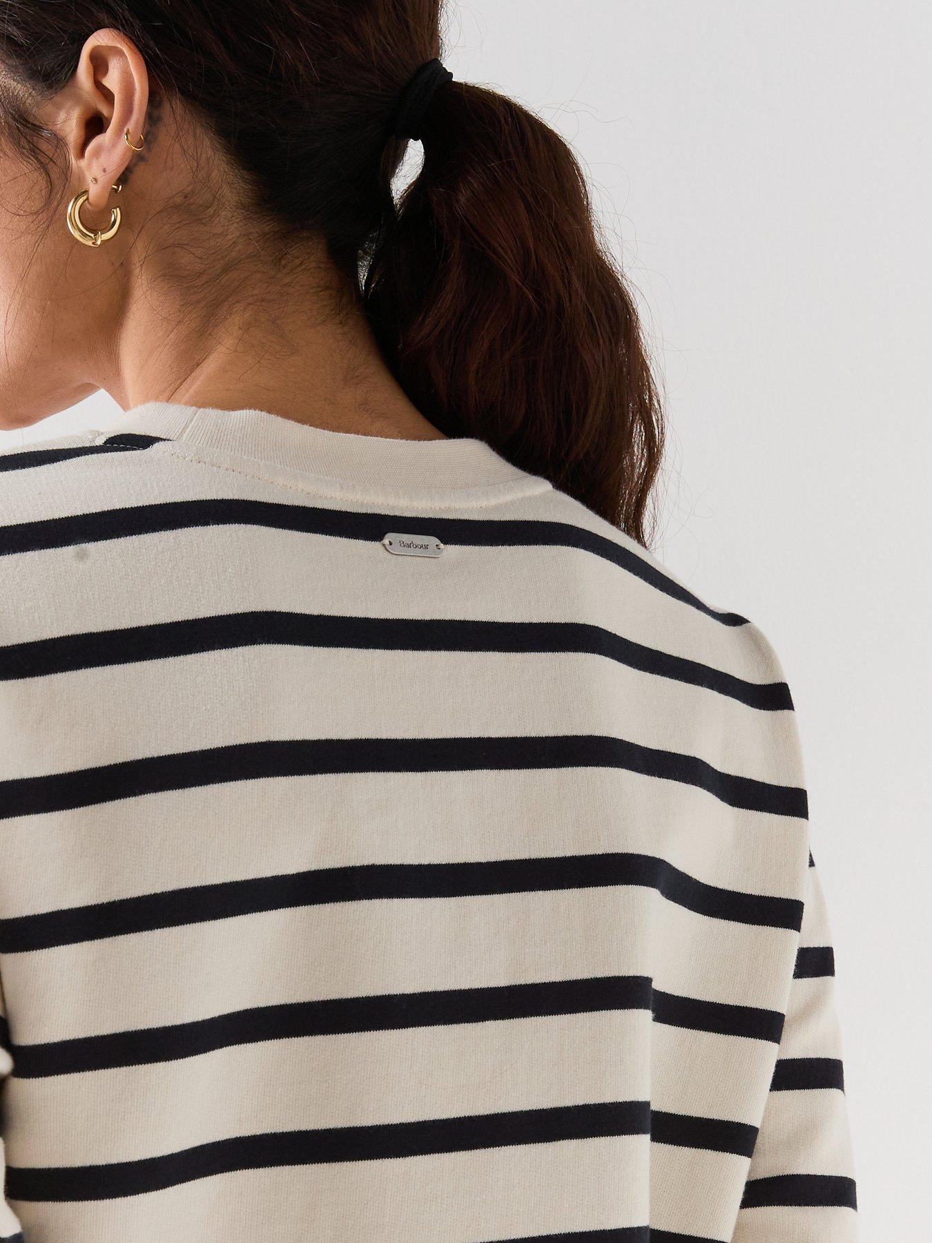 Image 6 of 6 of Barbour Aylesby Striped Sweatshirt - Navy