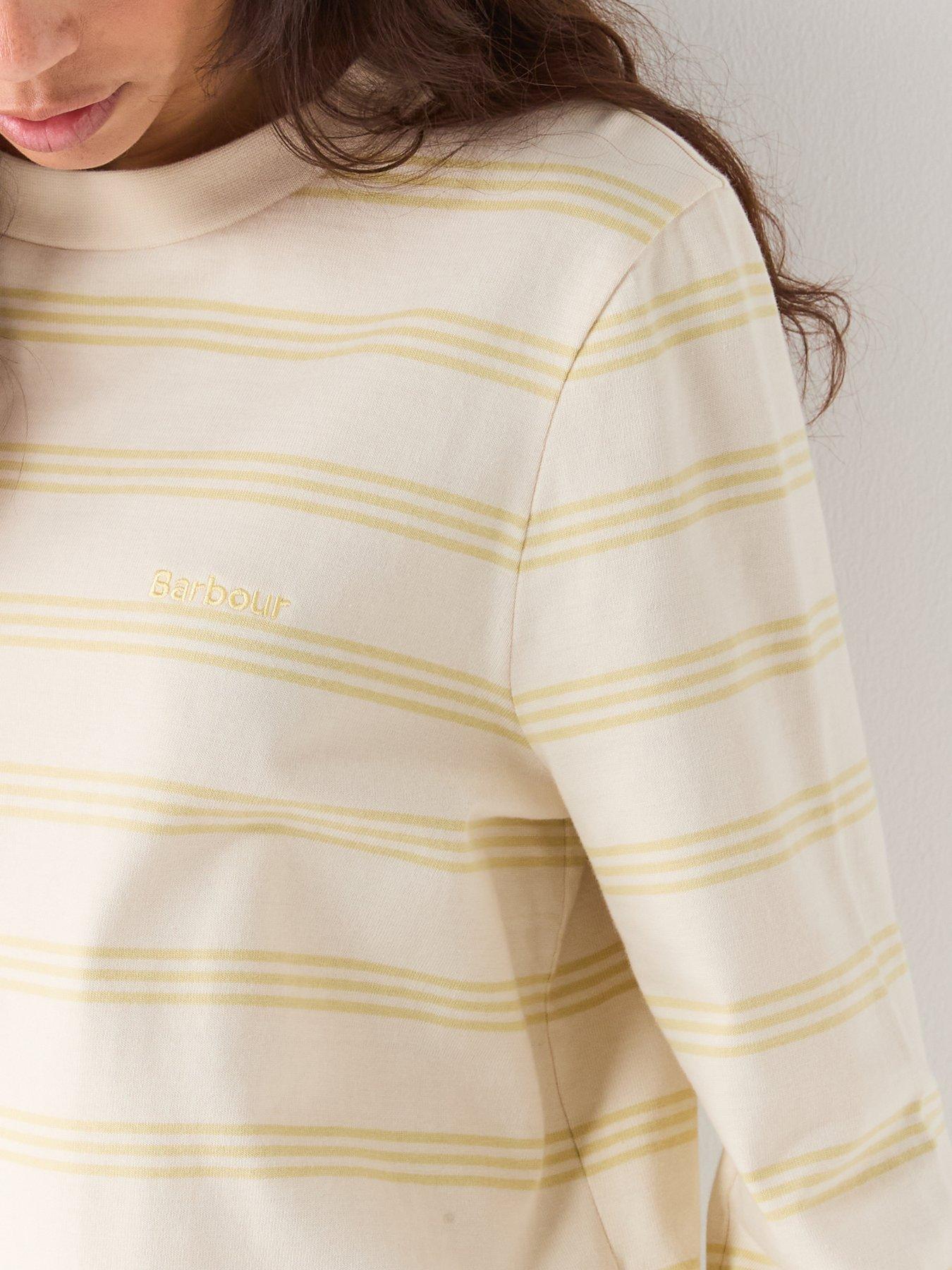 Image 5 of 6 of Barbour Dartmoor Striped Top - Ecru/Citrus