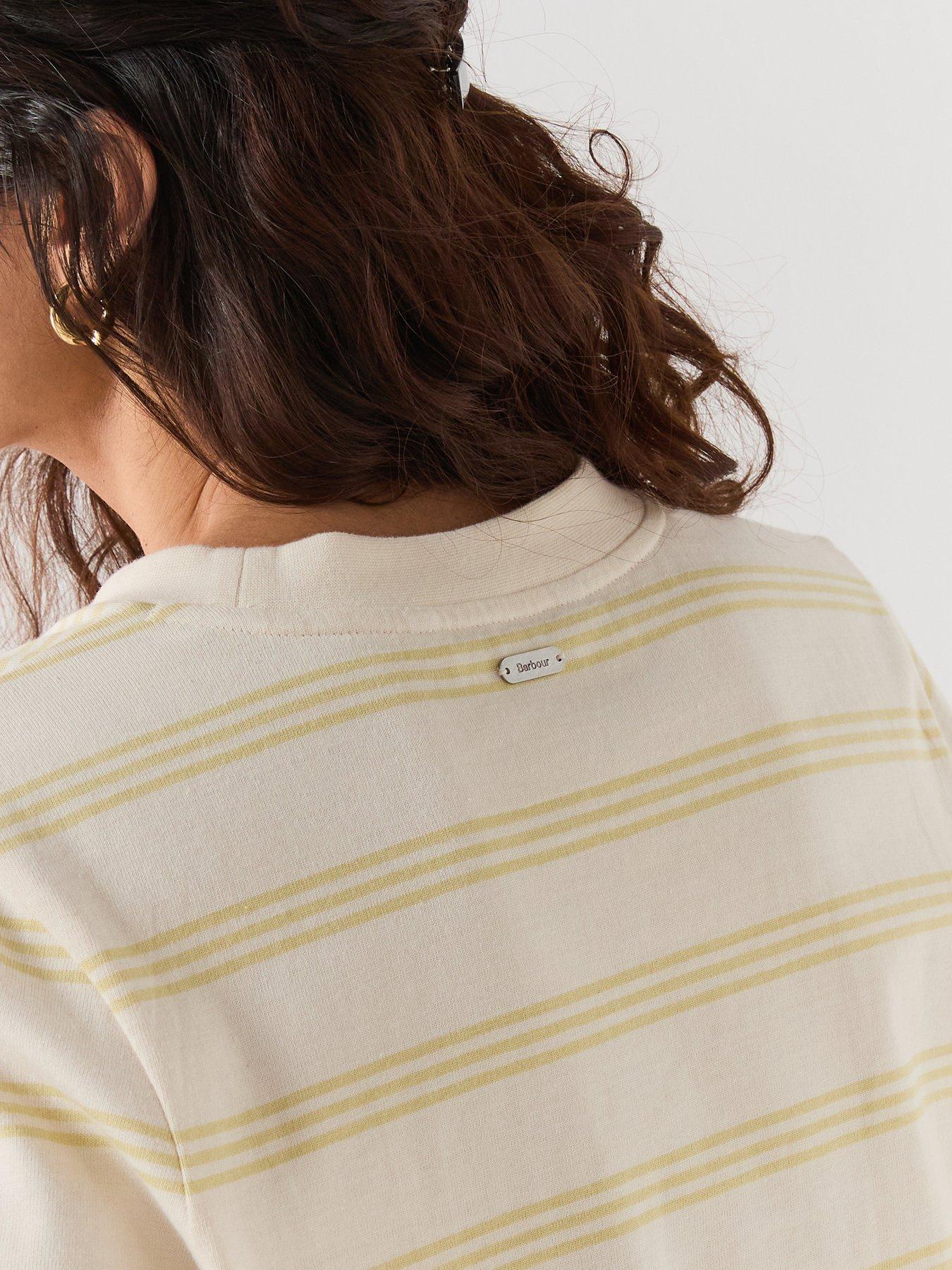 Image 6 of 6 of Barbour Dartmoor Striped Top - Ecru/Citrus