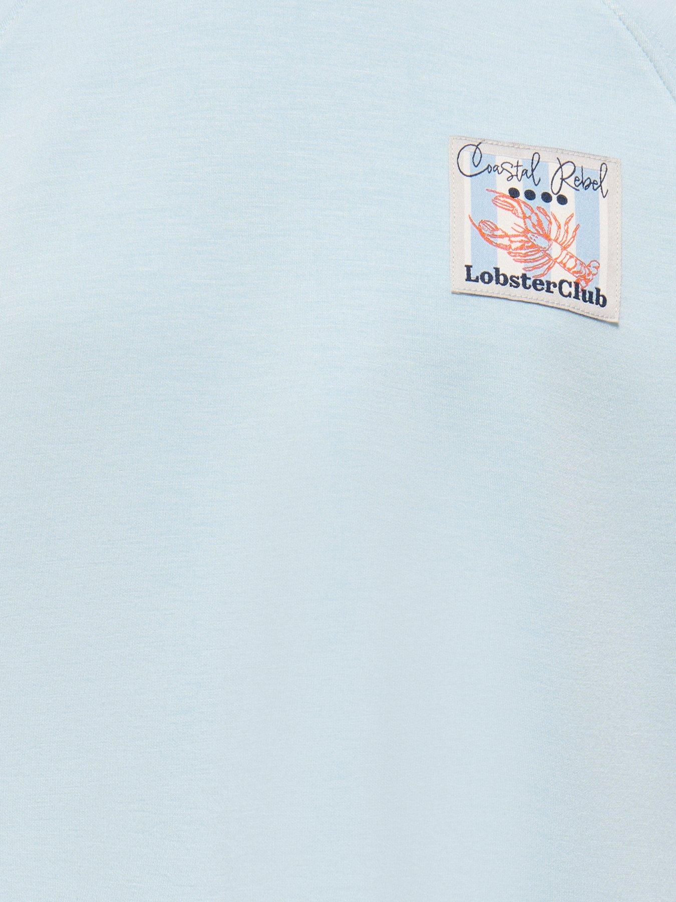 Image 4 of 4 of Only Kids Girls Short Sleeve Co-Ord Sweat T-Shirt - Light Blue