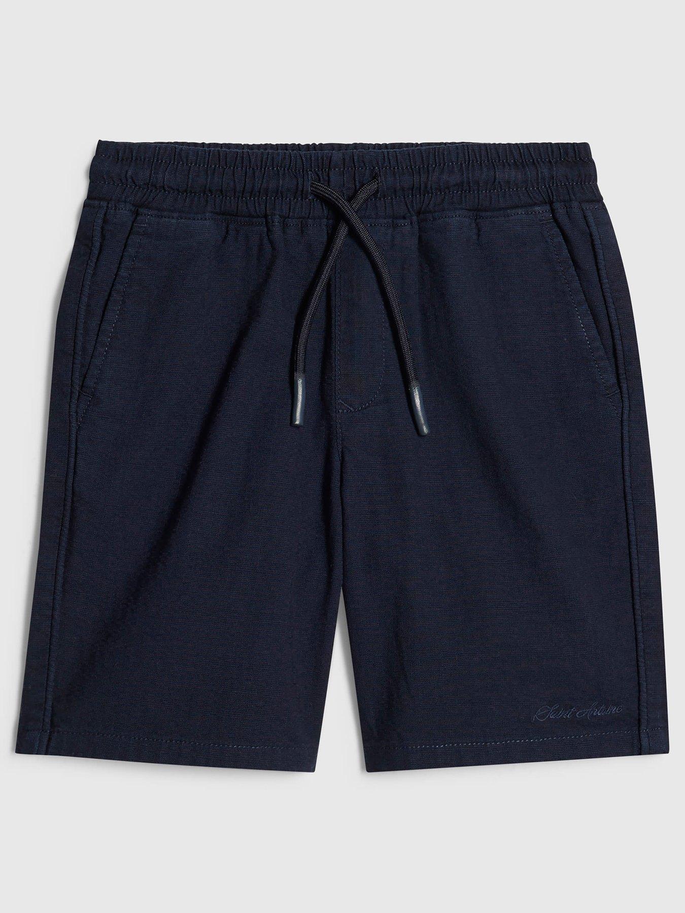 River Island Older Boys Pull On Drawstring Shorts - Navy