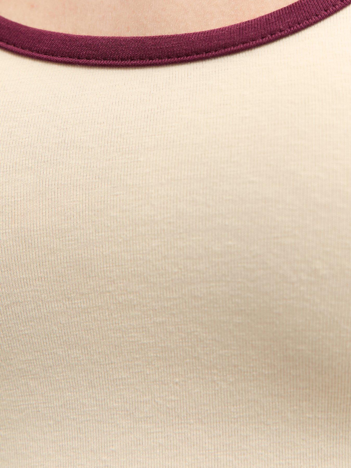 Image 6 of 6 of New Look 915 Girls Side Stripe Cropped Tank Top - Cream