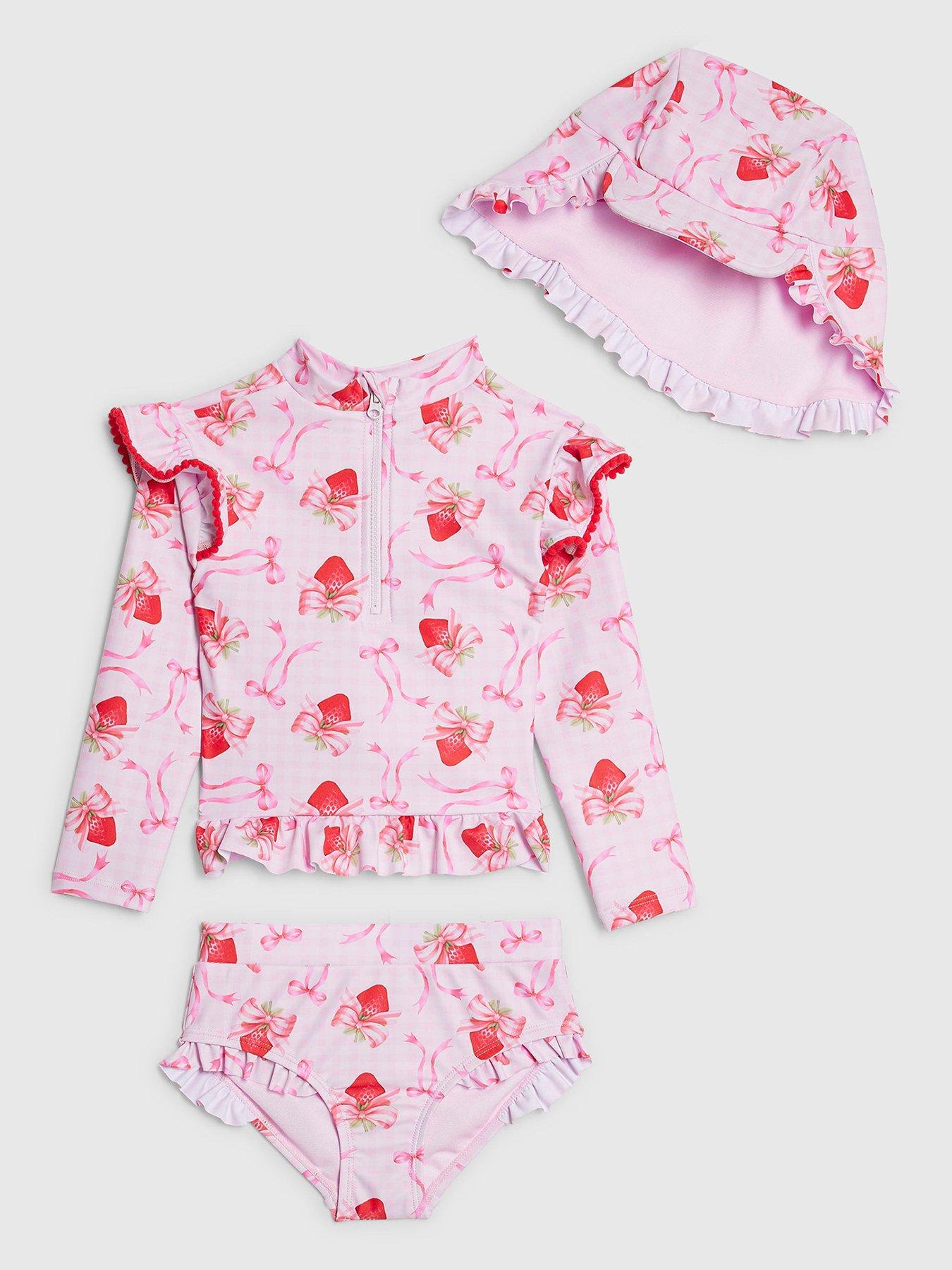 river-island-mini-girls-strawberry-bow-bikini-hat-set-pinkfront