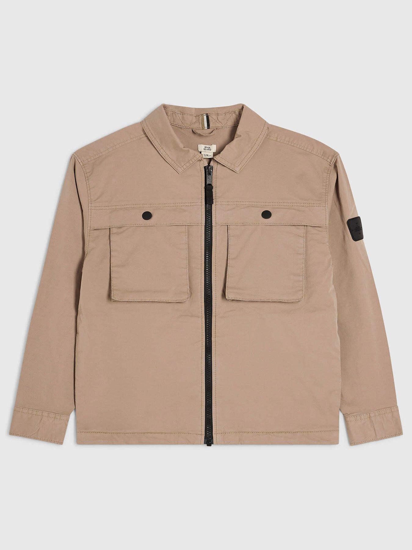 river-island-older-boys-badge-zip-up-shacket-beigefront
