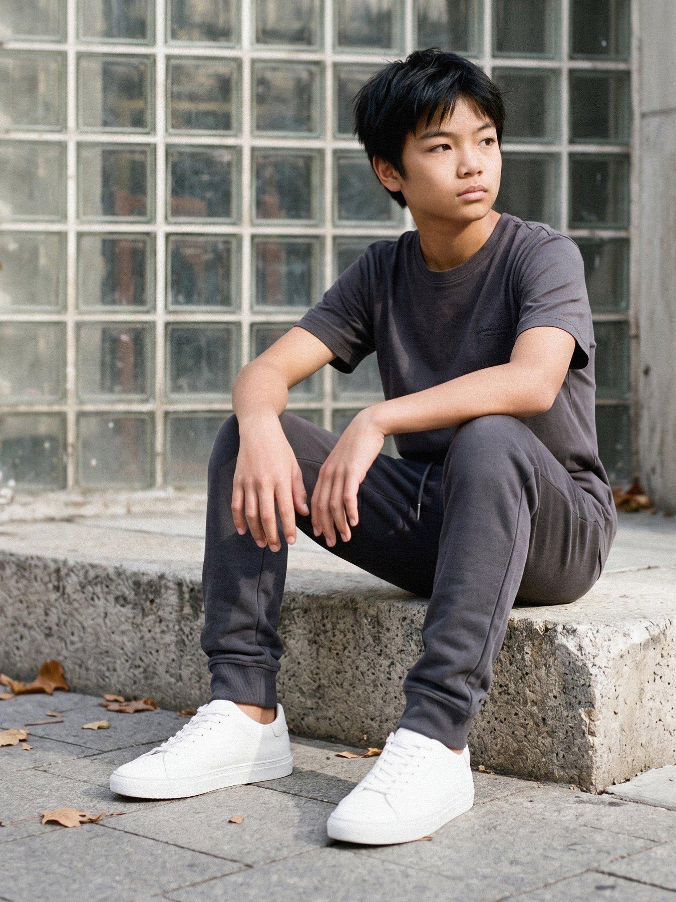 Jack & Jones Junior Boys Archive Graphic Short Sleeve Tshirt - Grey