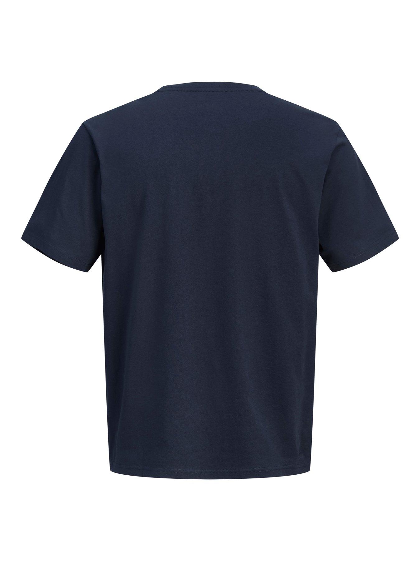 Image 6 of 6 of Jack & Jones Junior Boys Denver Logo Short Sleeve Tshirt - Navy
