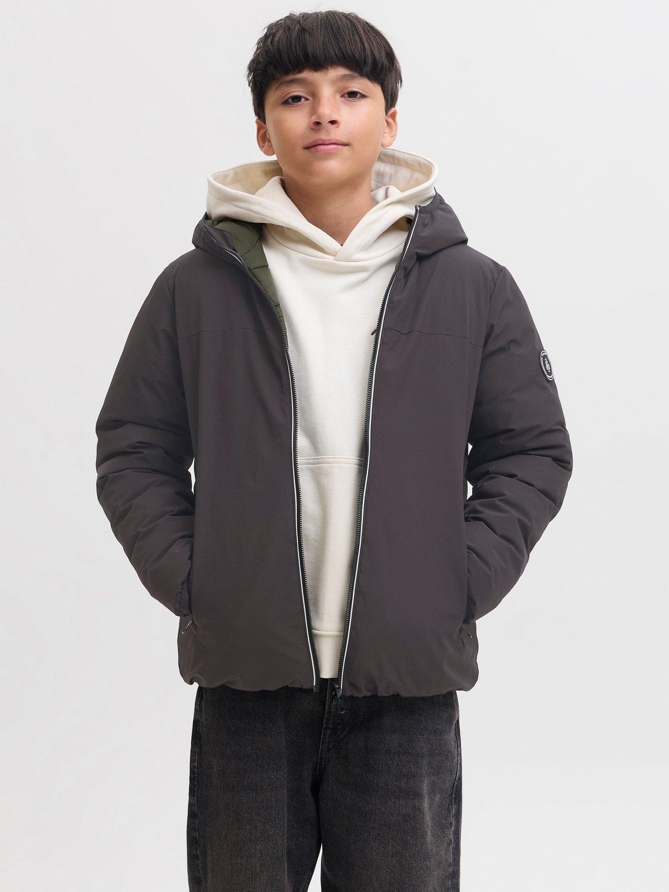 Jack & Jones Junior Boys Brooklyn Reversible Jacket - Black