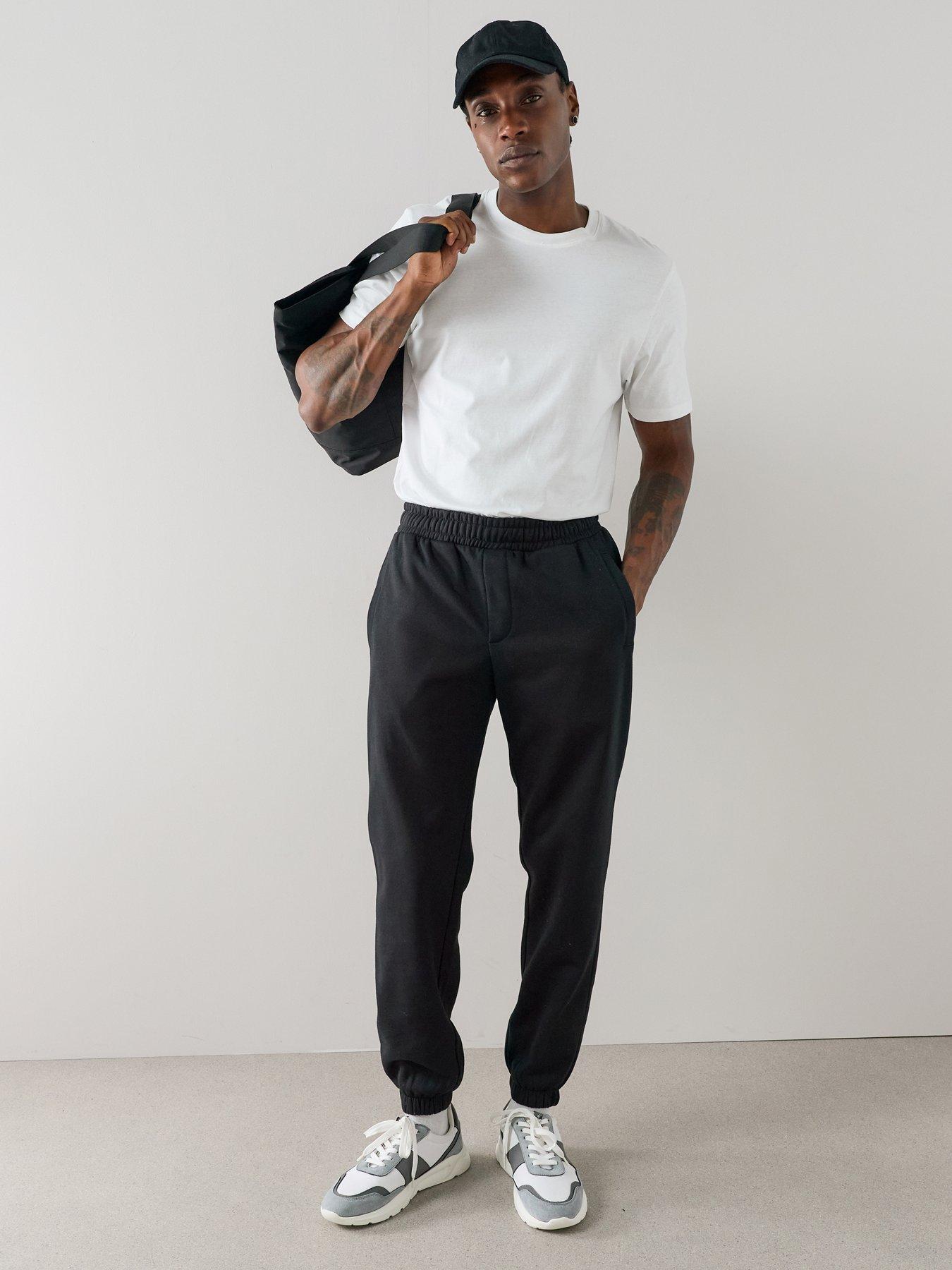 The Very Collection Essential Cuffed Joggers - Black