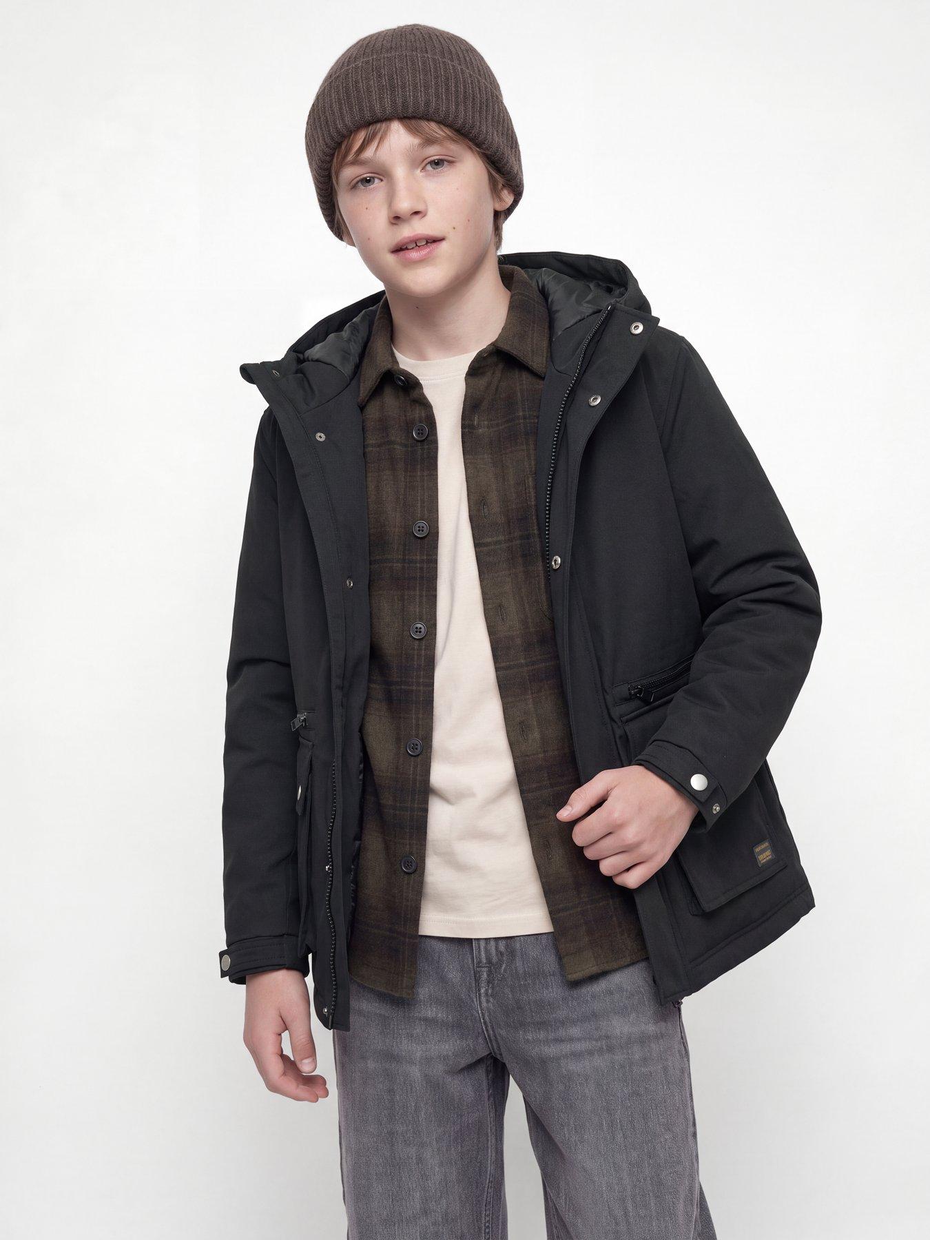 Jack & Jones Junior Jack & Jones Junior Boys Padded Parka Jacket - Black
