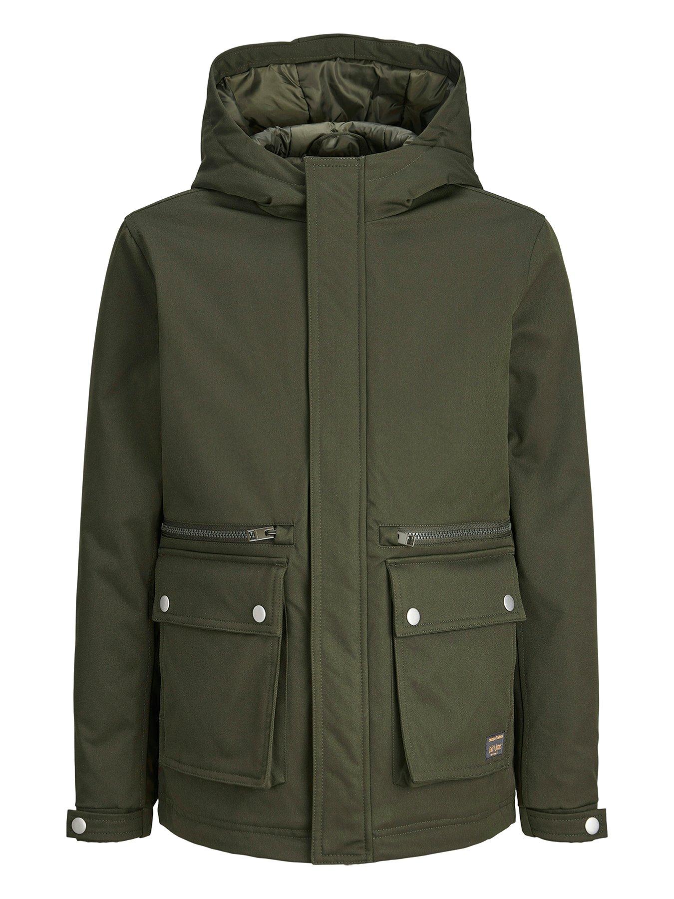Jack & Jones Junior Boys Wolf Parka - Rosin - Khaki