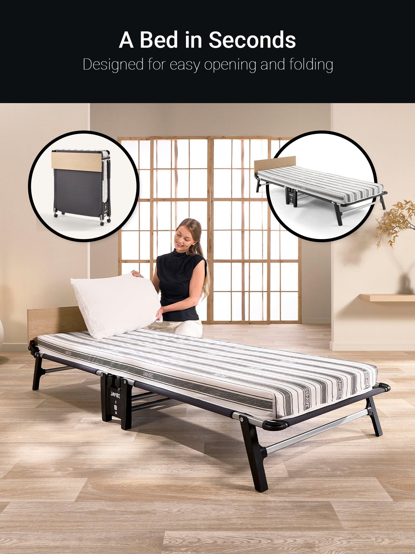 Image 3 of 8 of Jaybe QE80 Quick Folding Bed with Comfort Mattress, Single