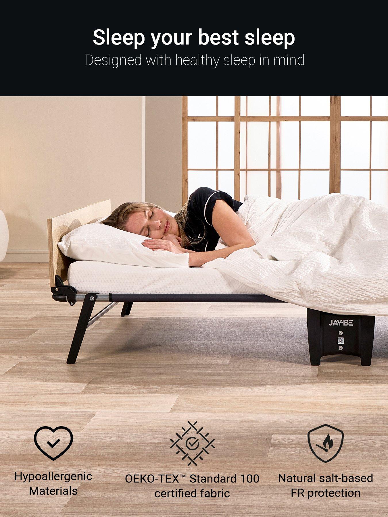 Image 4 of 8 of Jaybe QE80 Quick Folding Bed with Comfort Mattress, Single