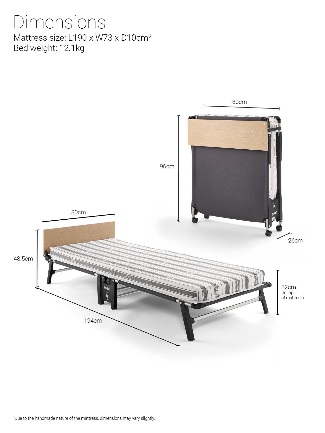 Image 7 of 8 of Jaybe QE80 Quick Folding Bed with Comfort Mattress, Single