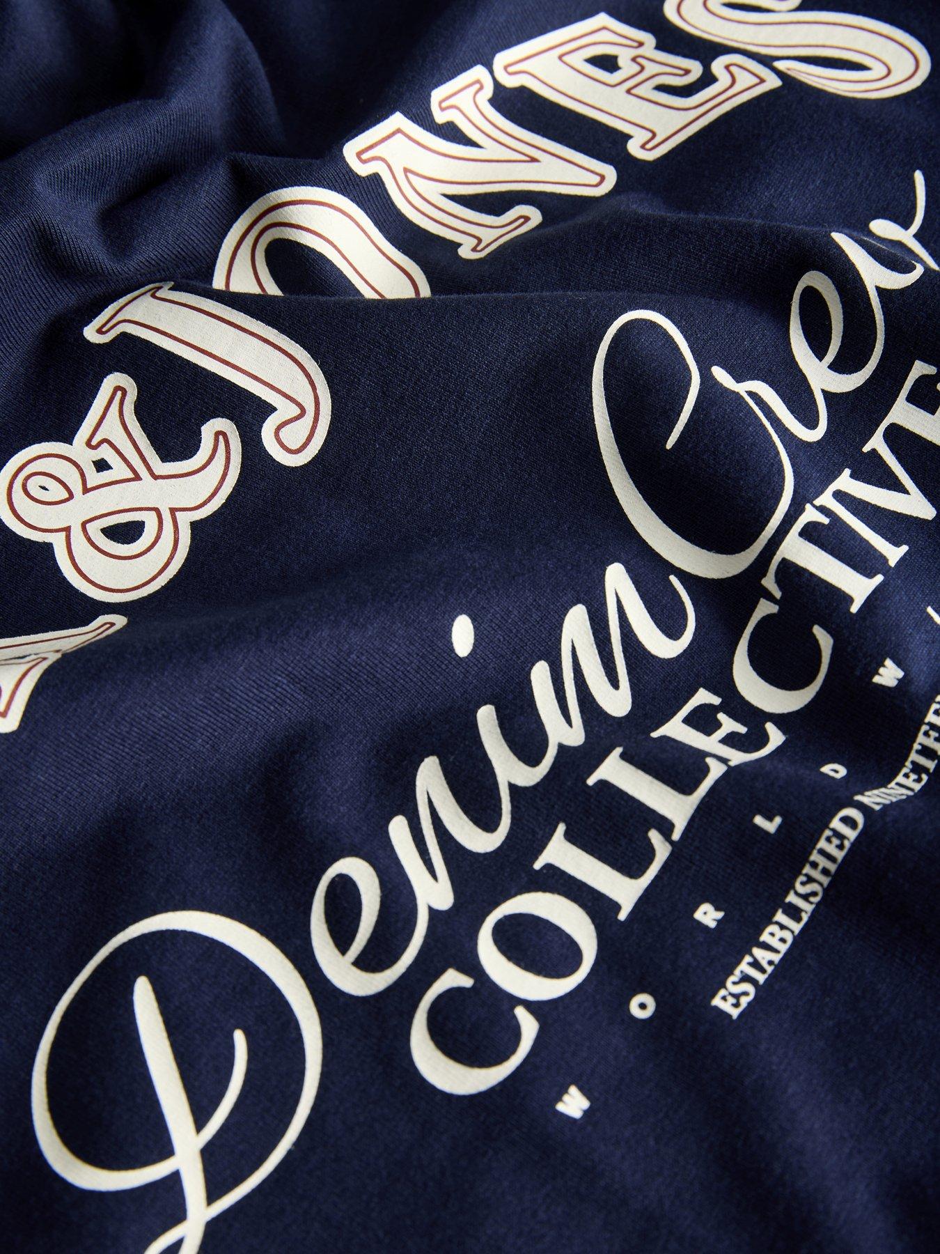 Image 4 of 5 of Jack & Jones Junior Boys Back Print Relaxed Short Sleeve Tshirt - Navy