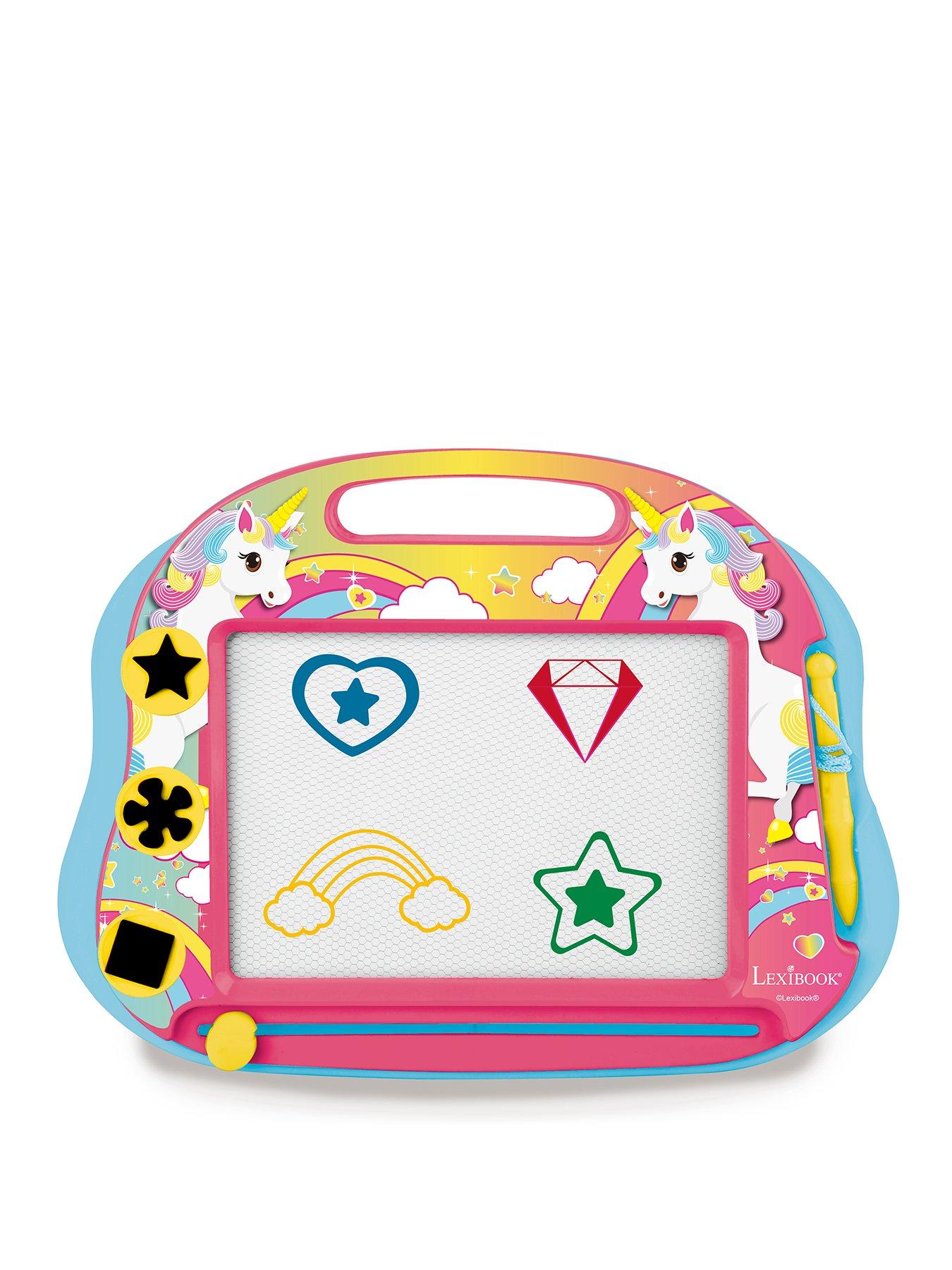 lexibook-unicorn-magnetic-multicolor-drawing-board-with-accessories-a5-format