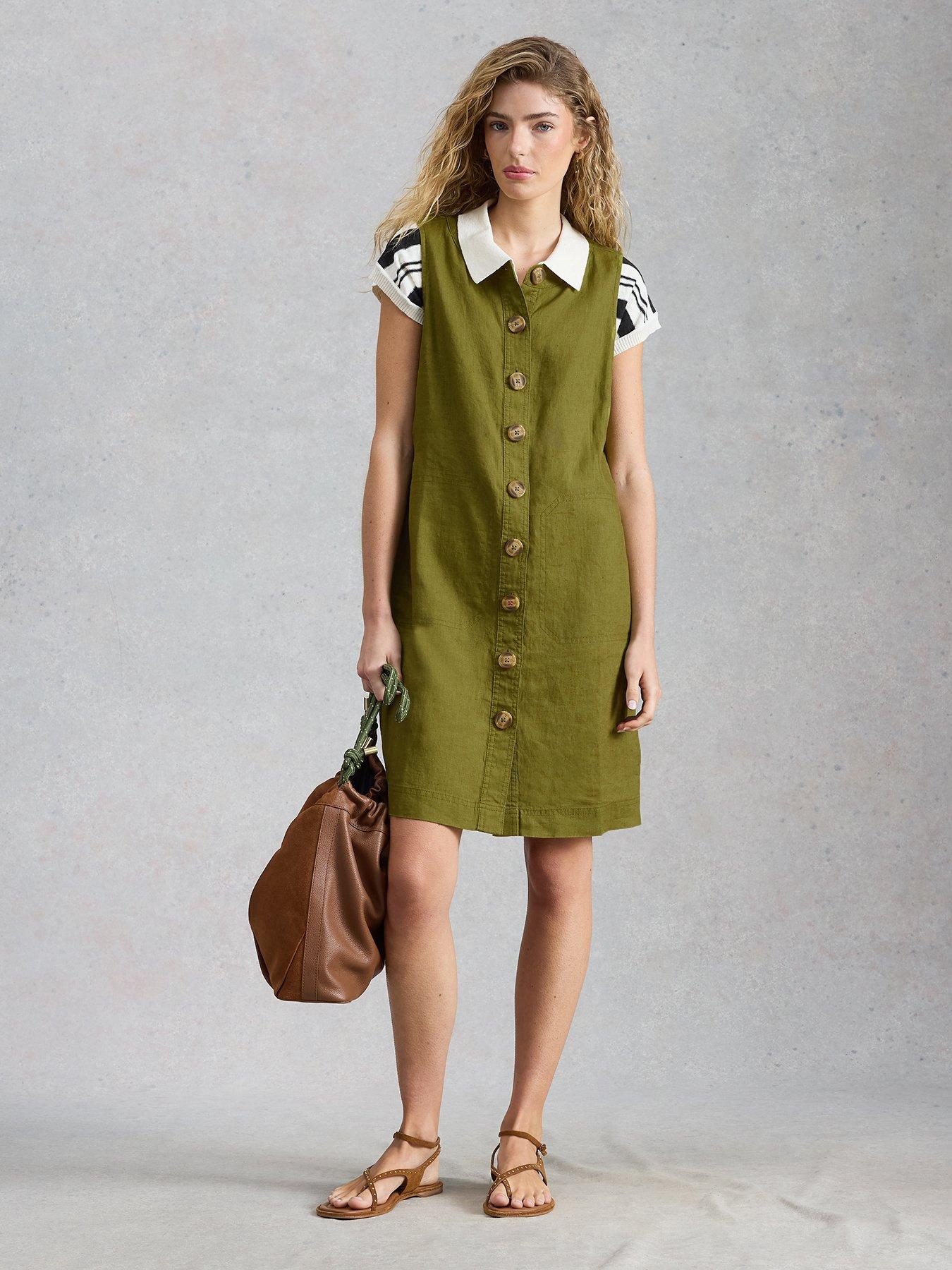 Image 1 of 6 of White Stuff Millie Linen Shift Dress