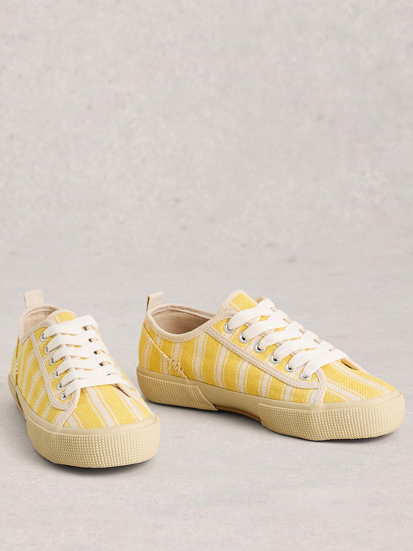 Image 2 of 4 of White Stuff Pippa Canvas Lace Up Trainer - Yellow