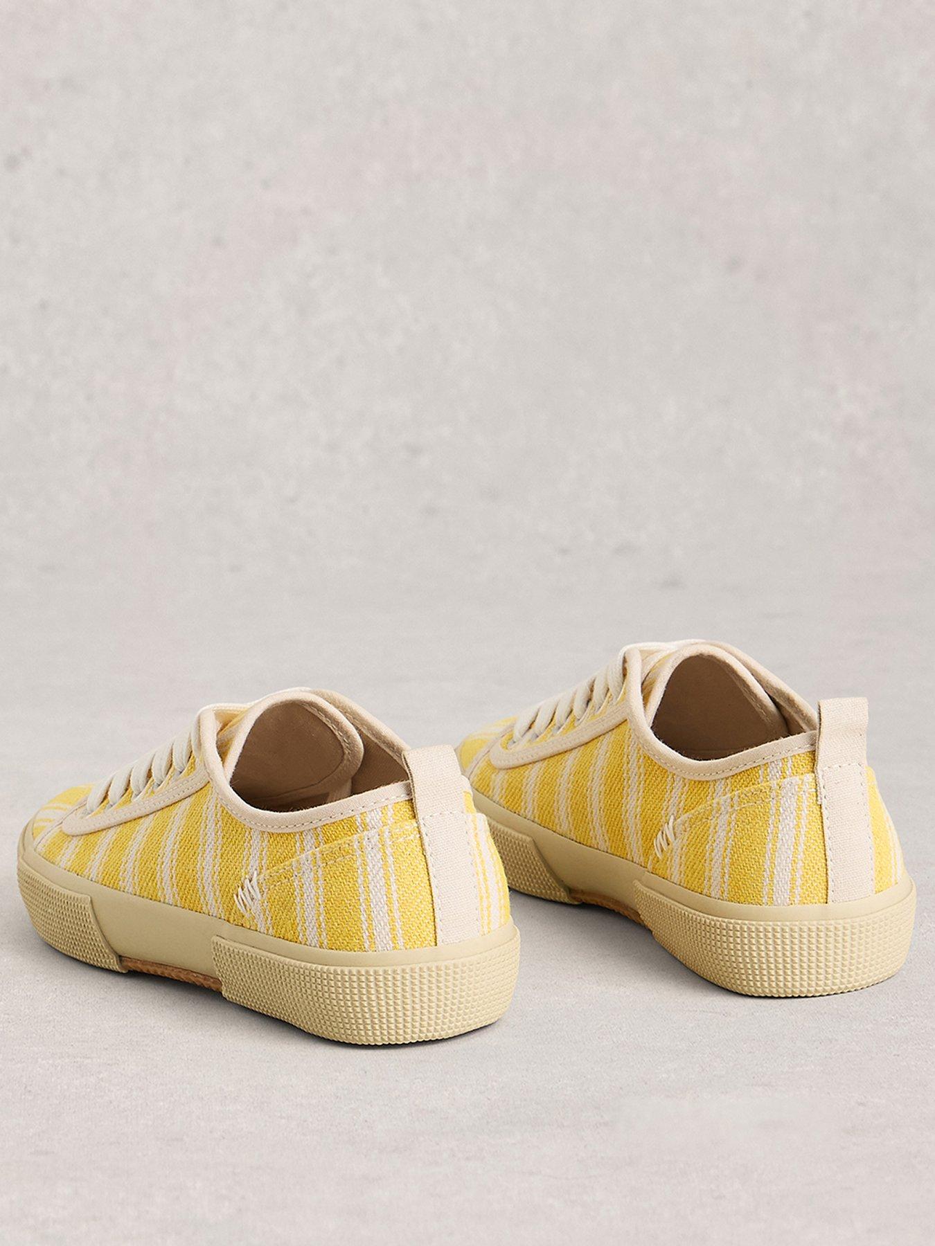 Image 3 of 4 of White Stuff Pippa Canvas Lace Up Trainer - Yellow