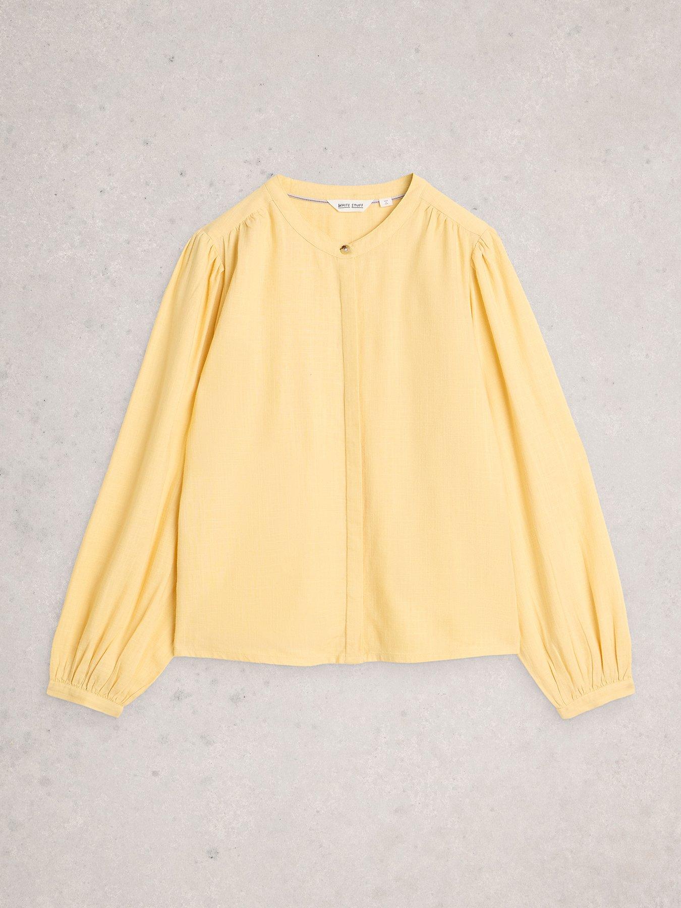 Image 5 of 6 of White Stuff Lana Linen Blend Top - Yellow