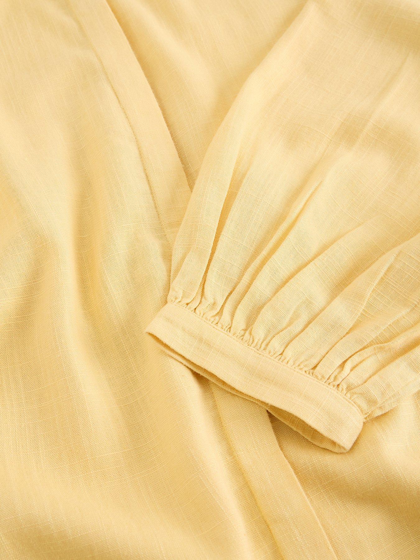 Image 6 of 6 of White Stuff Lana Linen Blend Top - Yellow