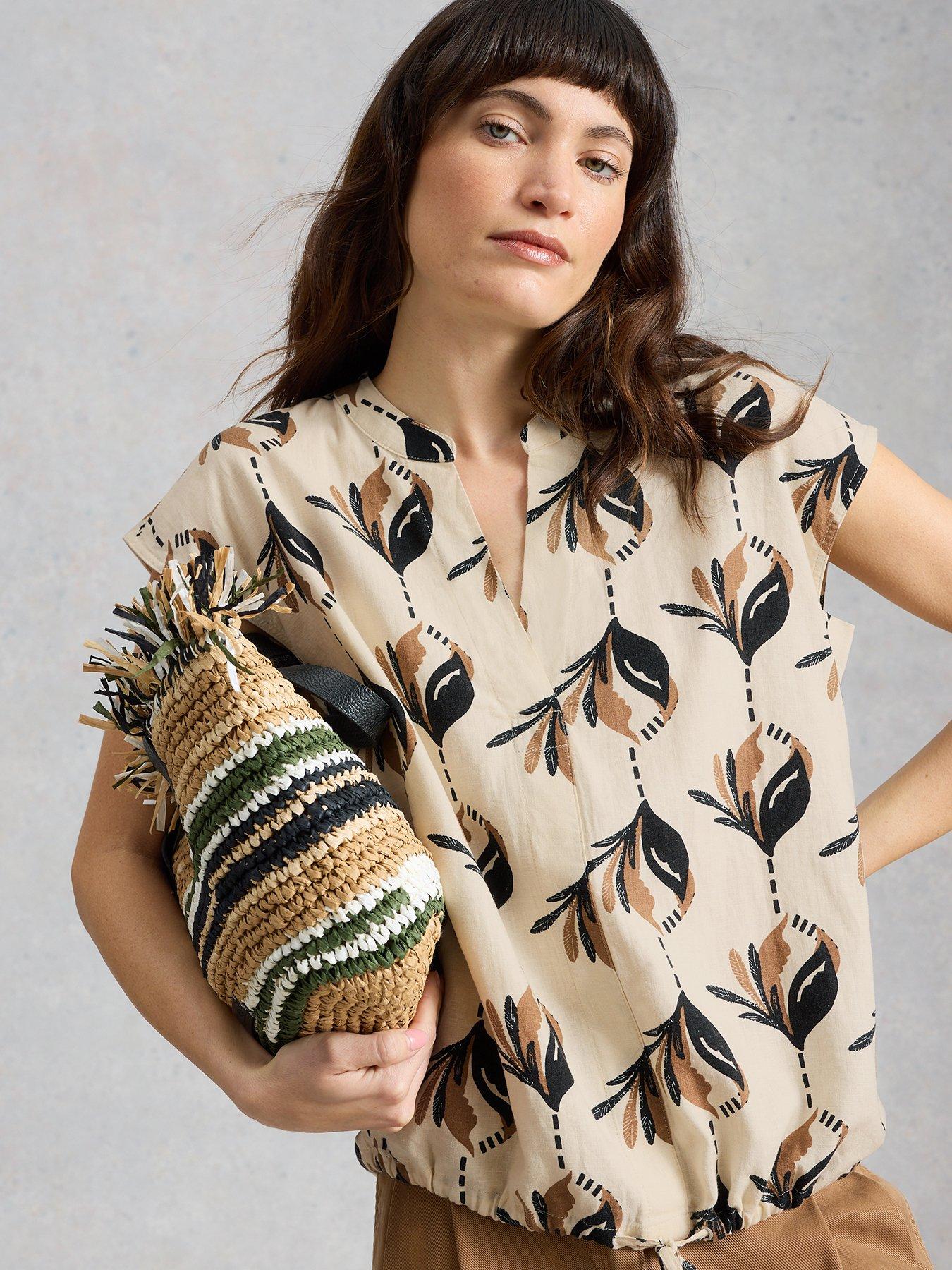White Stuff Nicole Linen Blend Top - Ivory