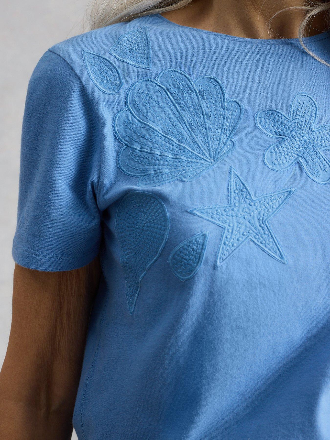 Image 4 of 6 of White Stuff Abbie Embroidered Tee