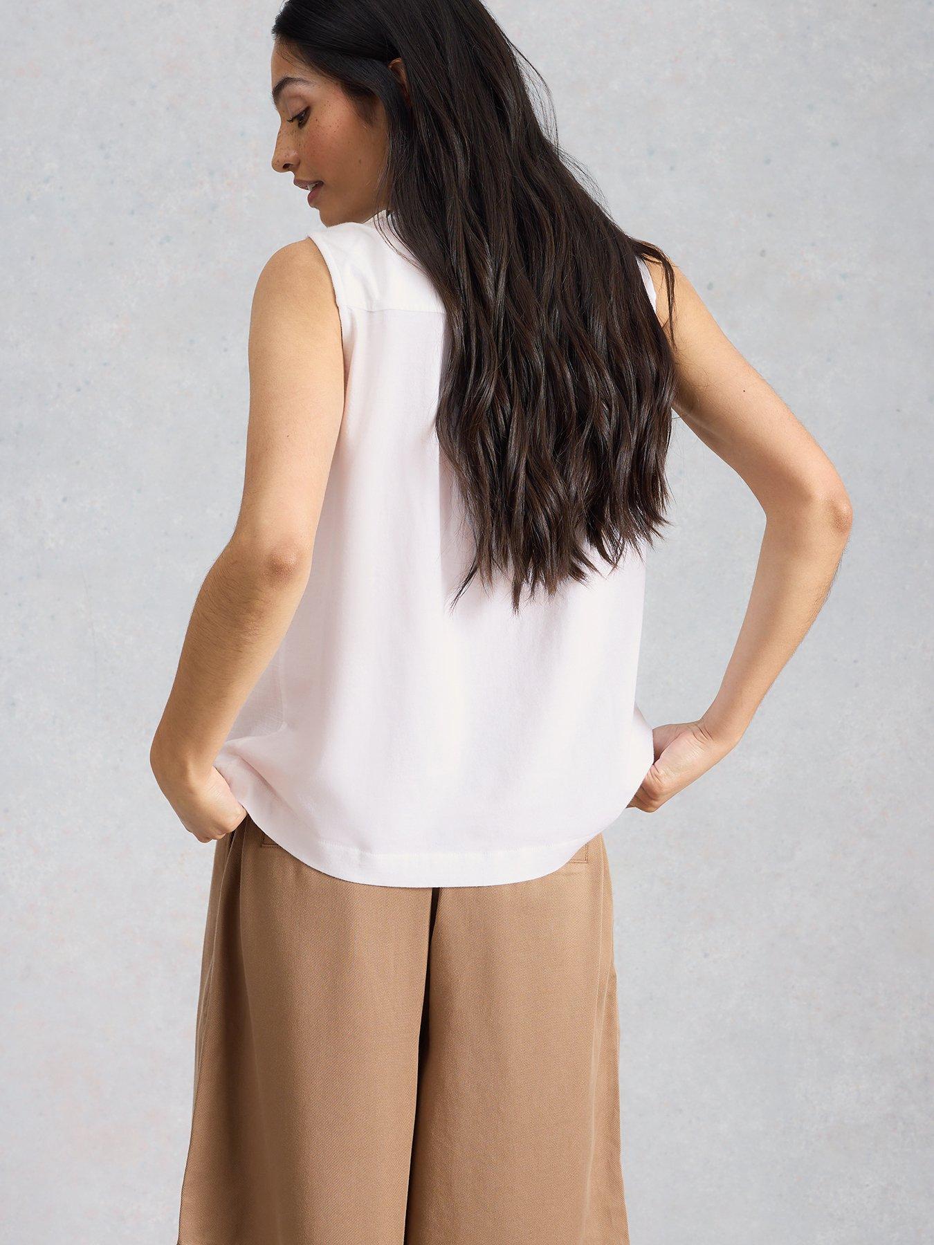Image 2 of 6 of White Stuff Poppy Linen Blend Top