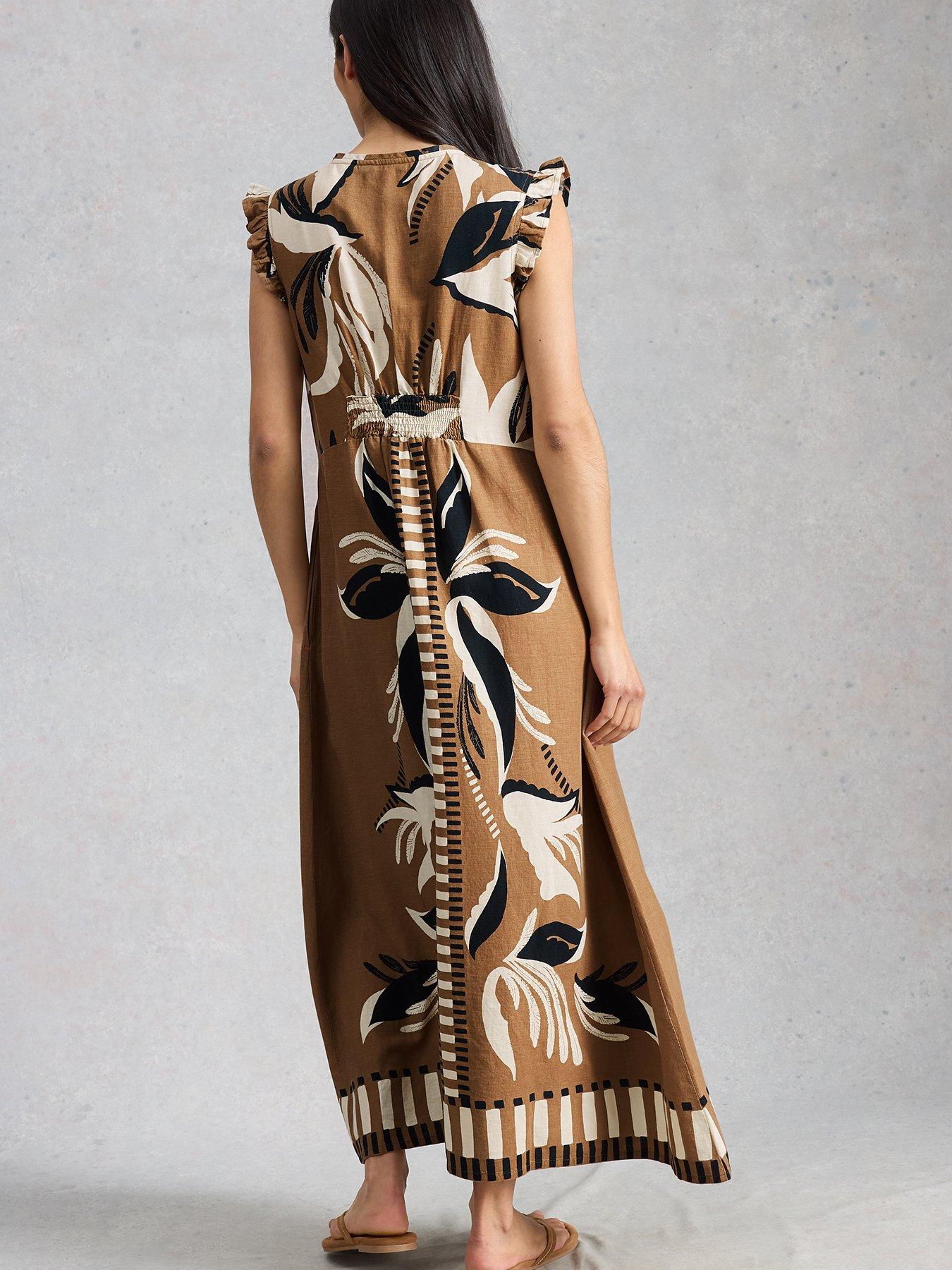 Image 2 of 6 of White Stuff Lorna Linen Blend Maxi Dress