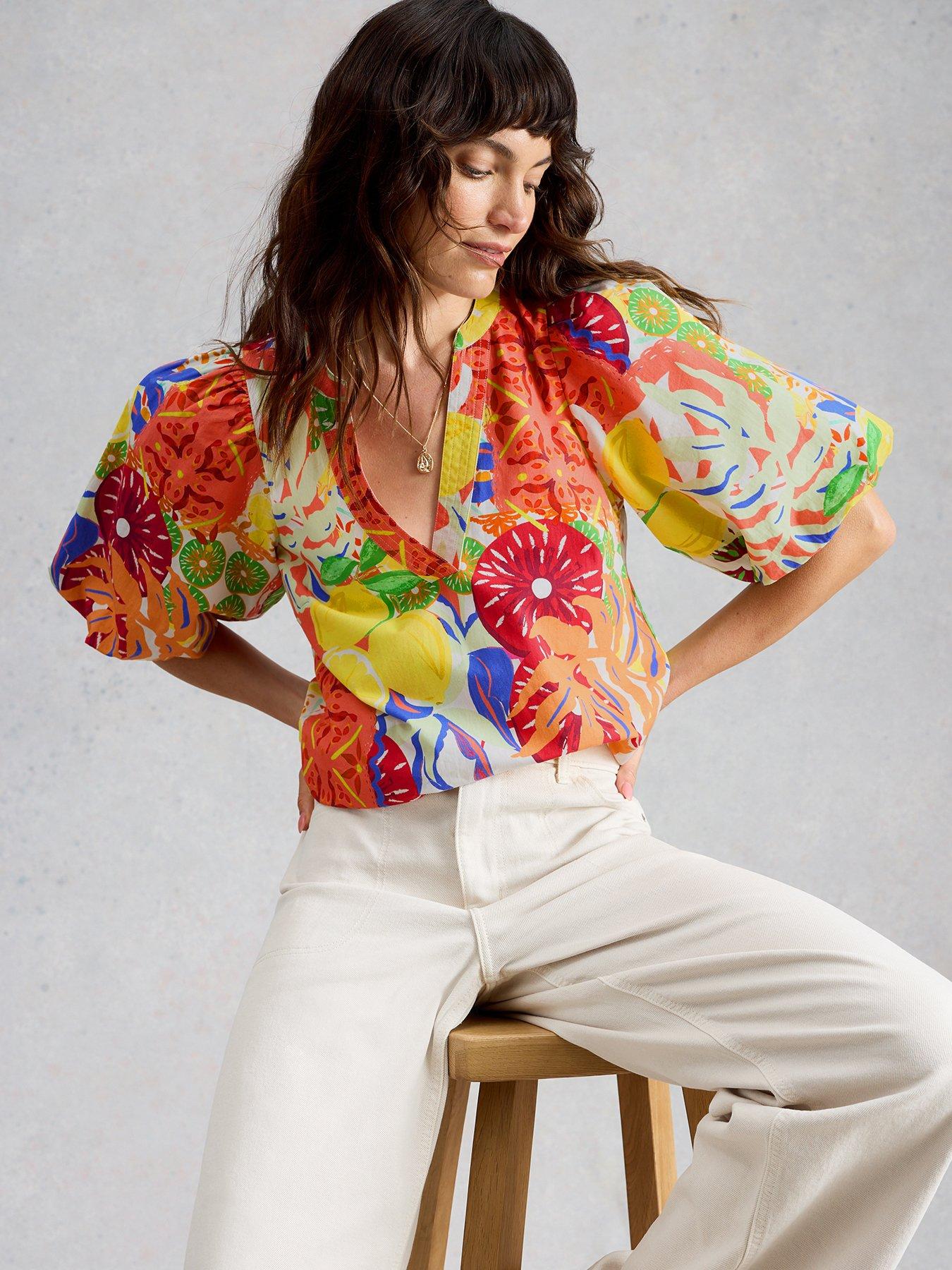 White Stuff Bex Cotton Top - Yellow