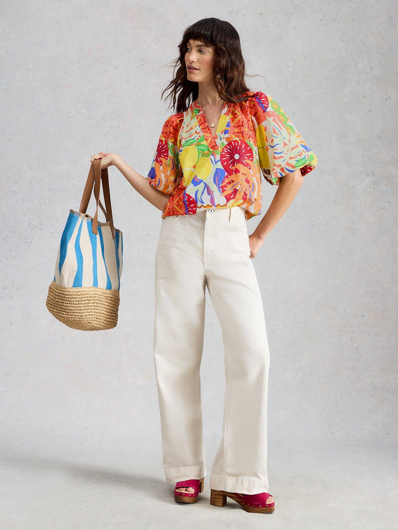Image 3 of 6 of White Stuff Bex Cotton Top - Yellow