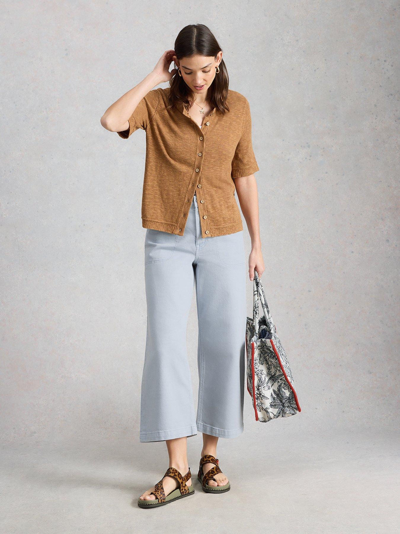 Image 3 of 6 of White Stuff Tia Wide Leg Crop Jean